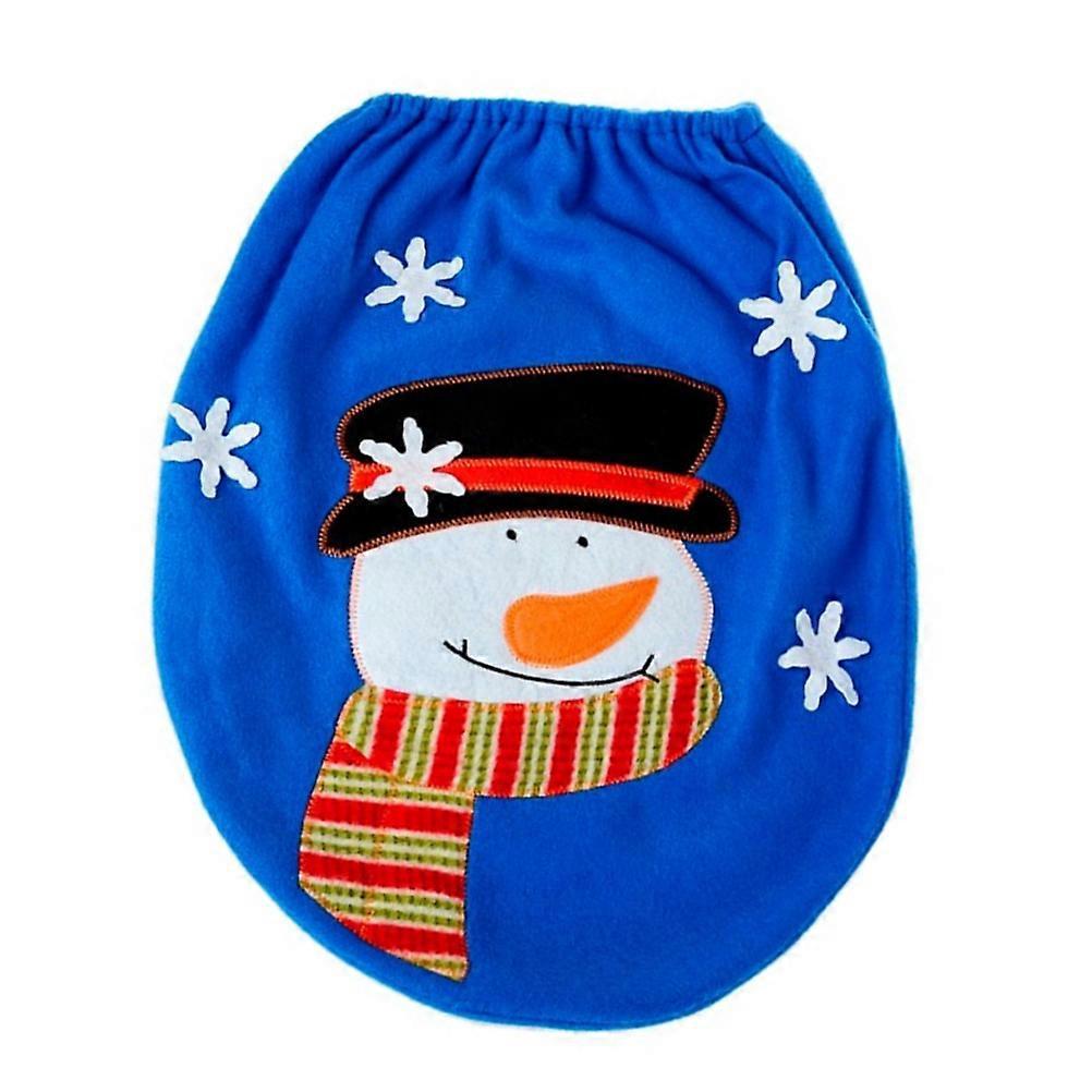 Blauer Schneemann-toilettensitzbezug Für Badezimmer, Weihnachtsdekoration, Heimdekorationsartikel-blue