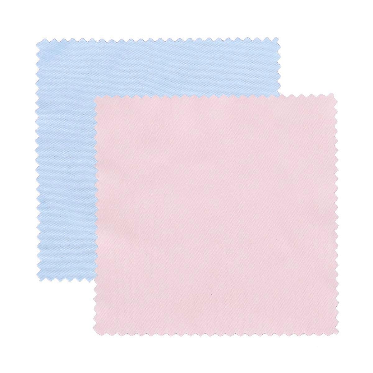 100 Stück 10x10cm Mikrofasertücher Zur Reinigung Von Brillen, Sonnenbrillen, Kameraobjektiven, Handys Und Musikinstrumenten (blau Und Rosa)-10x10cm