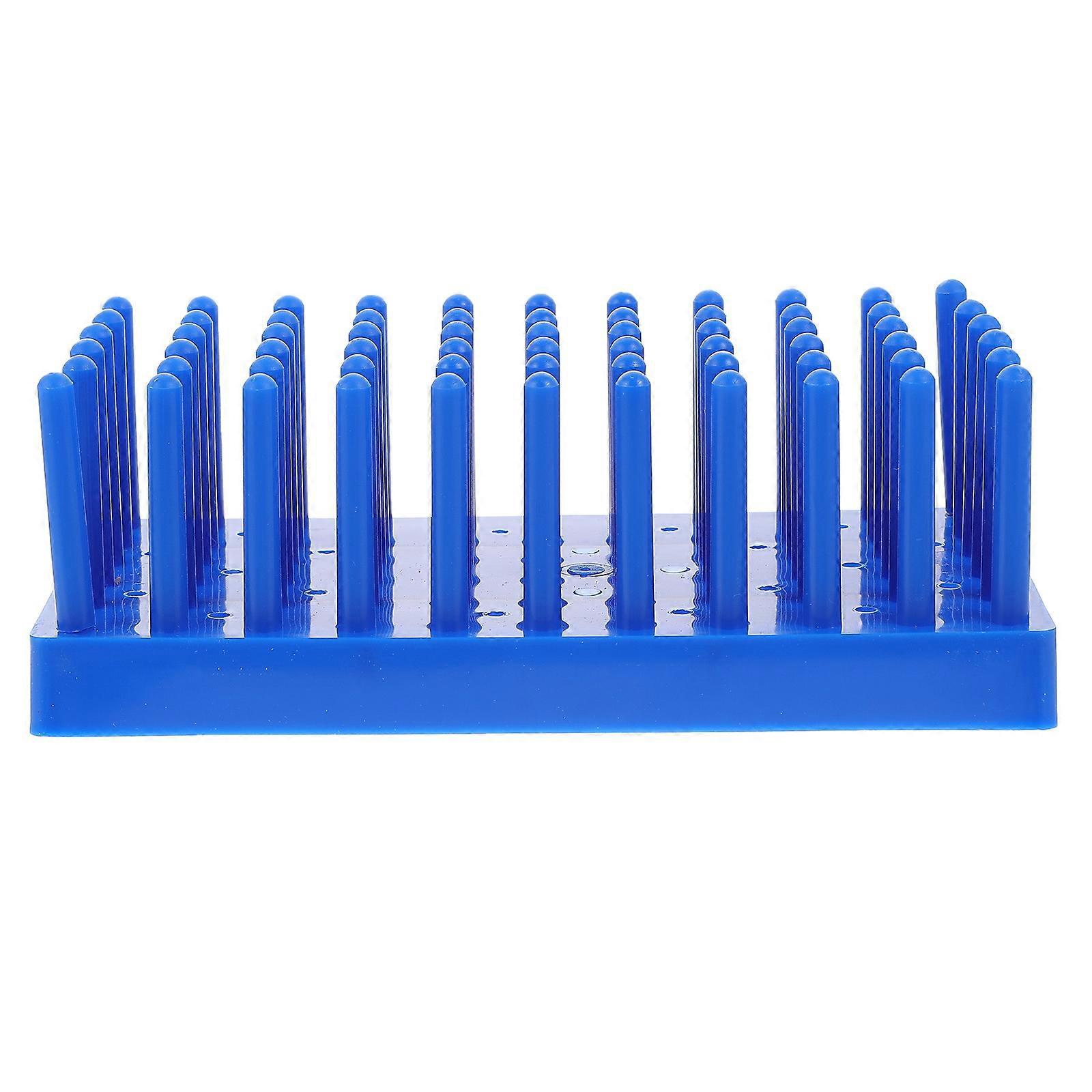 1 Stück Praktischer Reagenzglasständer Mit Abtropffläche, Blauer Reagenzglasständer, Reagenzglashalter-17.5x9.5cm-blue