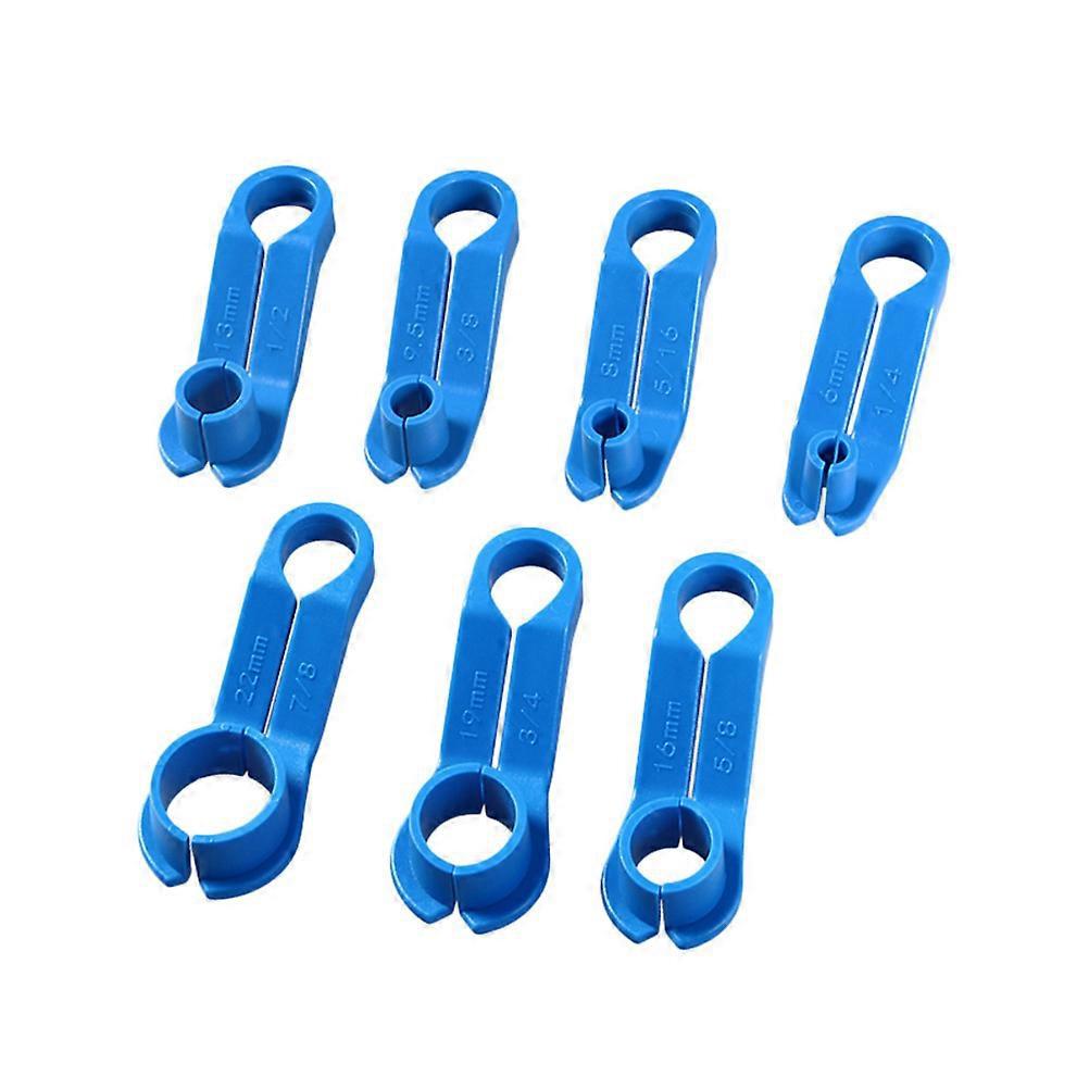 7-teiliges Praktisches Werkzeugset Zum Entfernen Von Kraftstoffleitungen, Langlebiger Kfz-klimaanlagen-kraftstoffleitungsentferner-8.5x2.5cm-blue