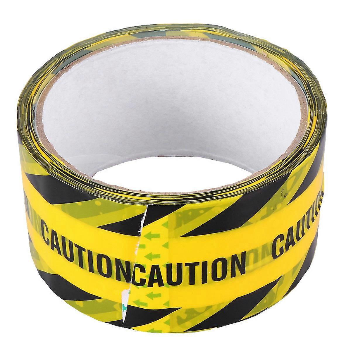 Rolle Warn- Und Sicherheitsband, Selbstklebend, Für Wände, Böden Und Rohre (gelb)-2500x4.8cm-black