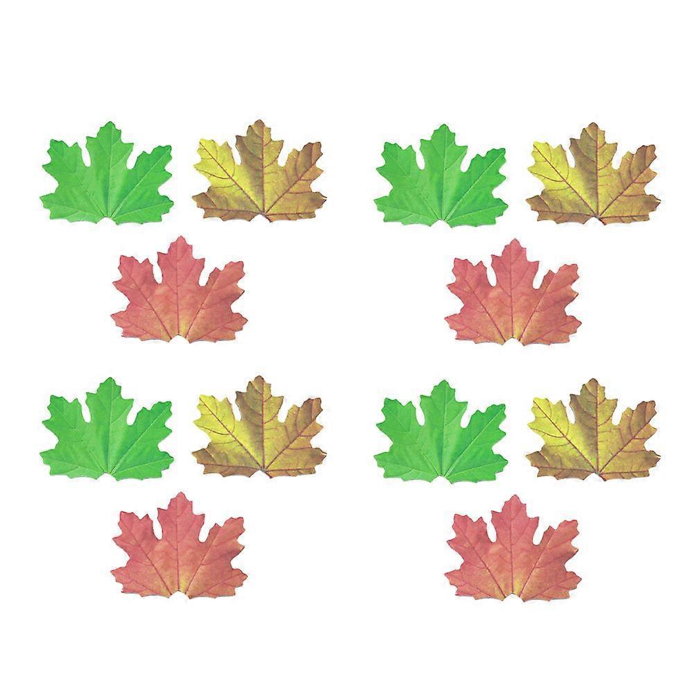 12 Gelbe Notizblock-memo- Und Nachrichtenaufkleber Mit Herbstmotiven, Ahornblatt-aufkleber, Notizzettel, Blattpapier-etiketten, Selbstklebend-9x7.2cm