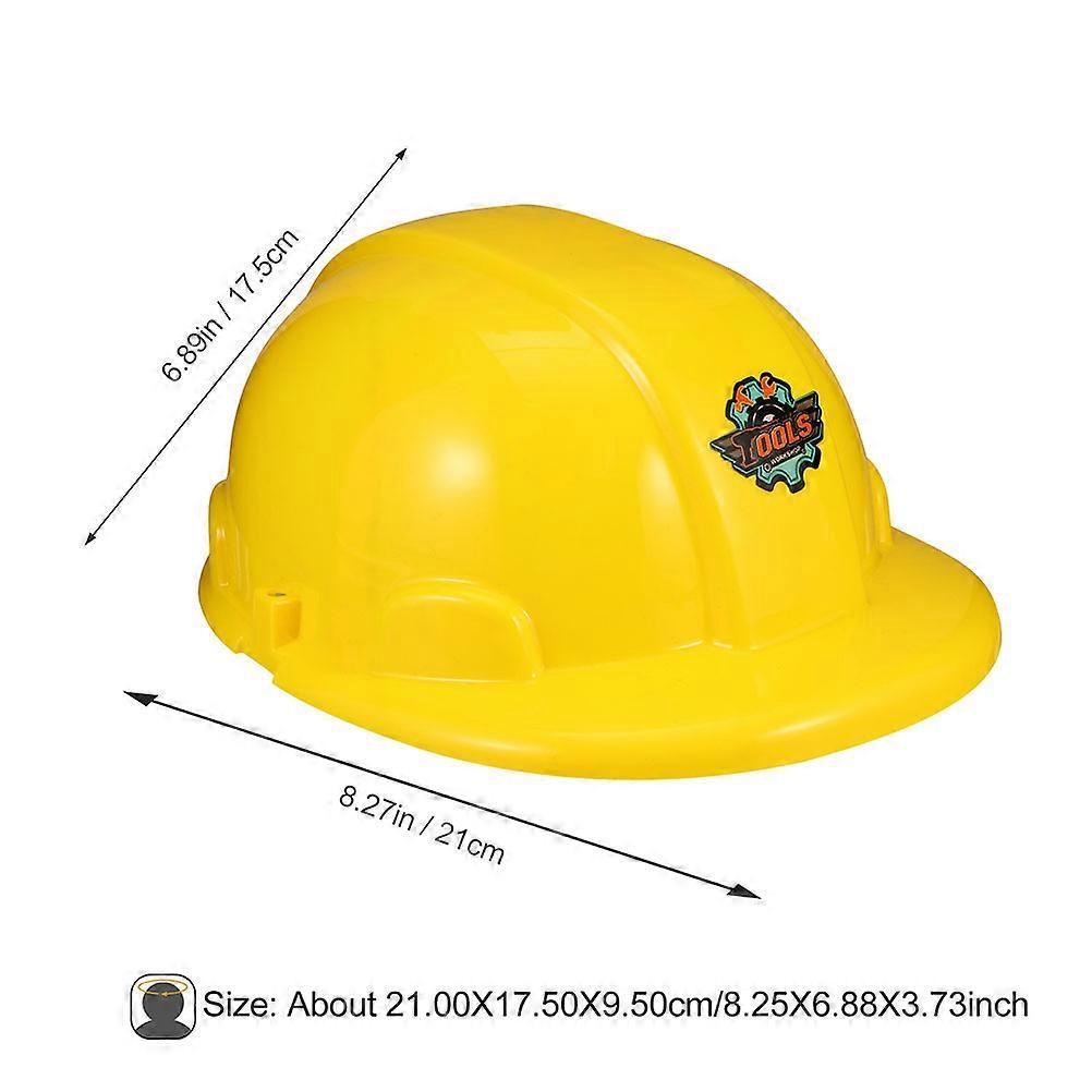 4 Stück Gelbe Bauhelme Spielzeug-bauhelme Für Kinder, Party-bauhelme-21x17.5cm-yellow
