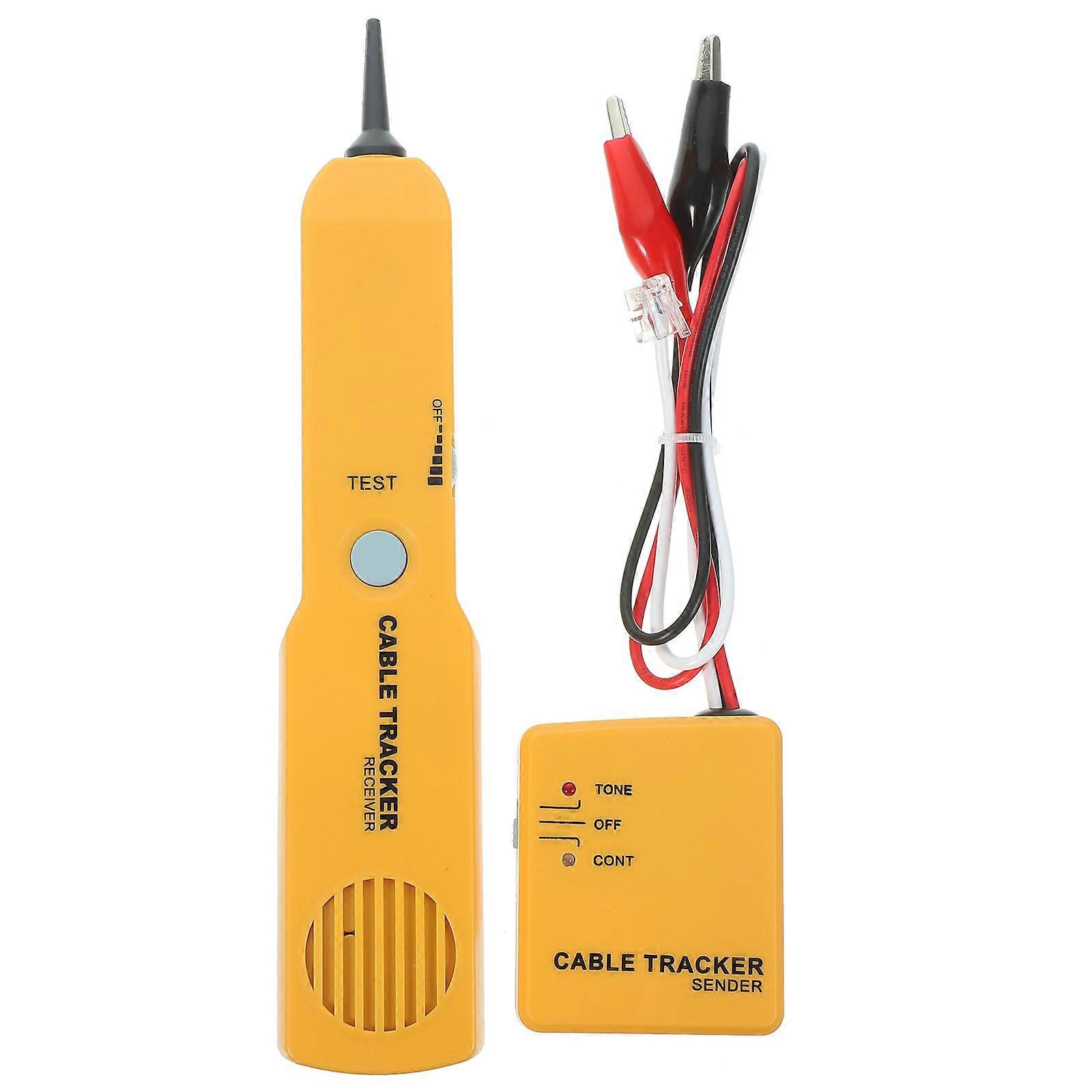 Rj11 Netzwerk-telefonkabeltester, Toner-leitungssucher, Diagnose-tonleitungsfinder, Detektor, Netzwerk-tools Ohne Batterie (gelb)-m