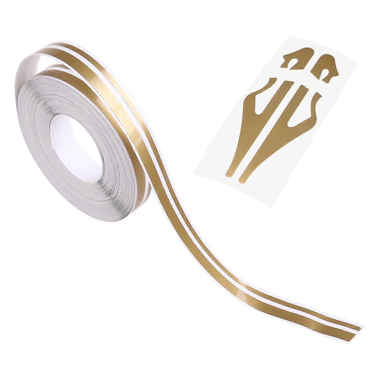Aufkleber Für Fahrrad-trinkflaschen, Zierstreifen-klebeband, Auto-zierstreifen-klebeband, Zierstreifen-aufkleber, Auto-seitenstreifen-aufkleber-golden