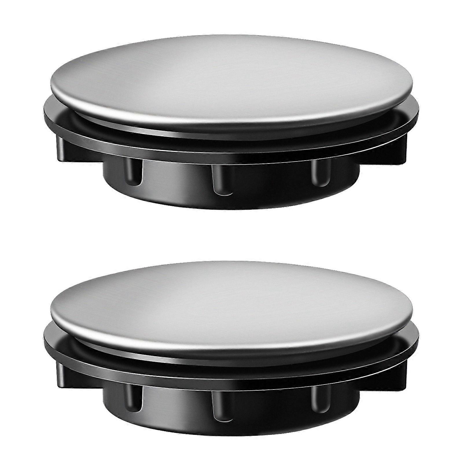 2 Stück Edelstahl-abdeckstopfen Für Küchenspülen Und Waschbecken-2pcs-silver