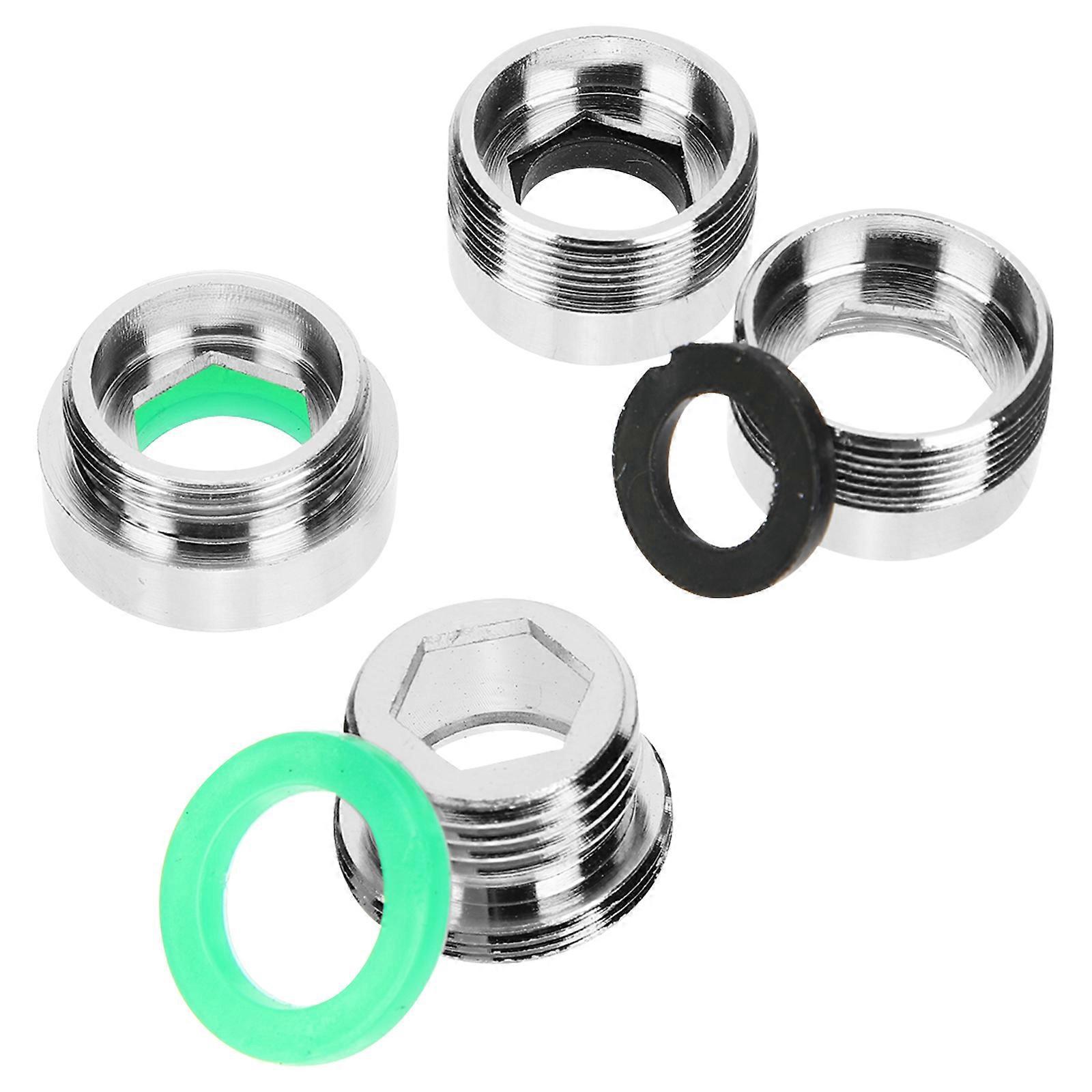 4-teiliges Wasserhahn-adapterset, Spülbecken-wasserhahn-adapter, Wasserhahn-luftsprudler-aufsatz Für Wasserfilter-2.3x2.2cm-silver