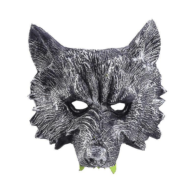 1 Stück Graue Wolfsmaske Für Halloween-dekorationen