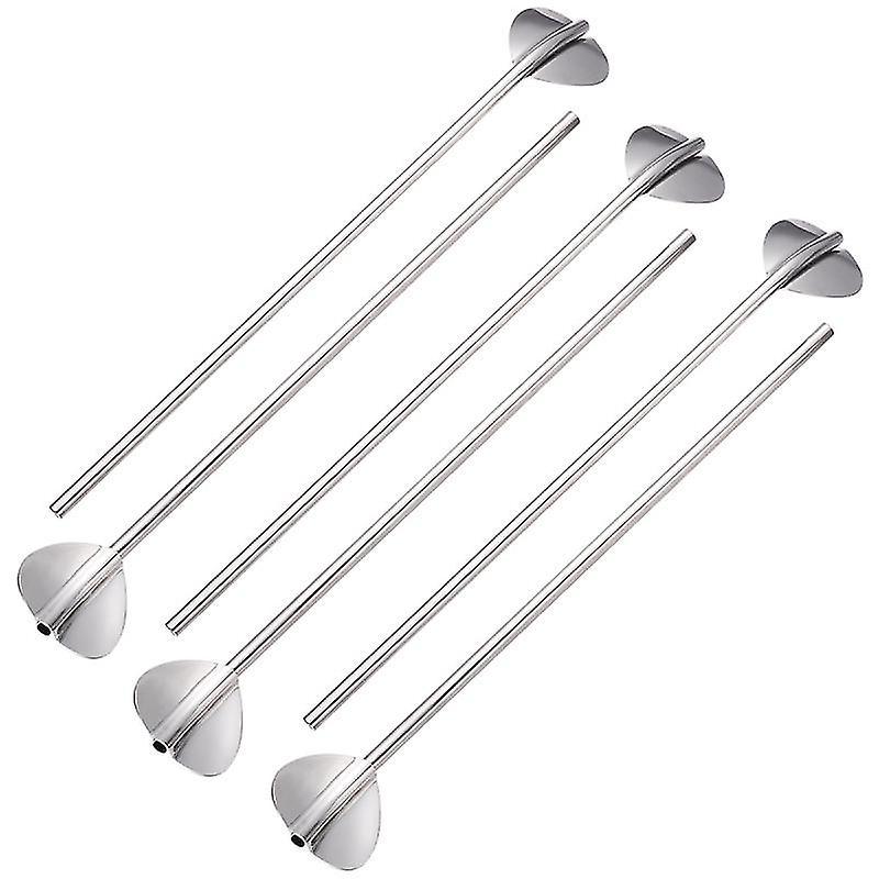 6er-pack Strohhalmlöffel Für Dessertläden Und Zuhause