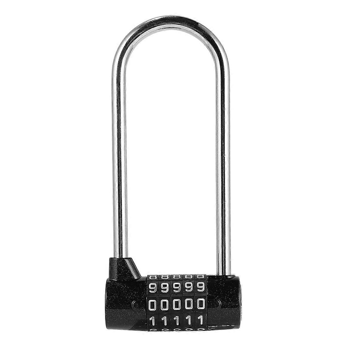 Außenschlösser, Torschlösser, Spindschlösser, Hochsicherheitsschlösser, U-förmige Zahlenschlösser, Ziffernschlösser-15x6.5cm-black