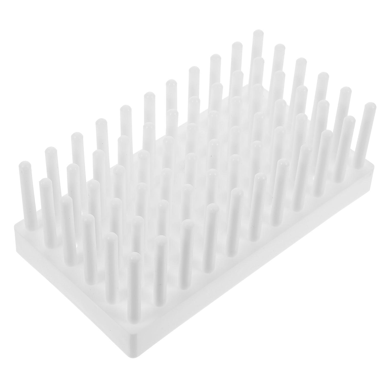 1 Stück Reagenzglas-trockengestell Aus Kunststoff, Reagenzglasständer, Zentrifugenröhrchenhalter-17.5x9.5cm-white