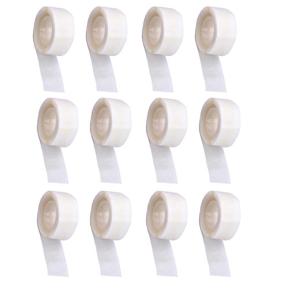 12 Rollen Transparentes Doppelseitiges Klebeband, Ballondekorationsband-4.5x4.5cm-white
