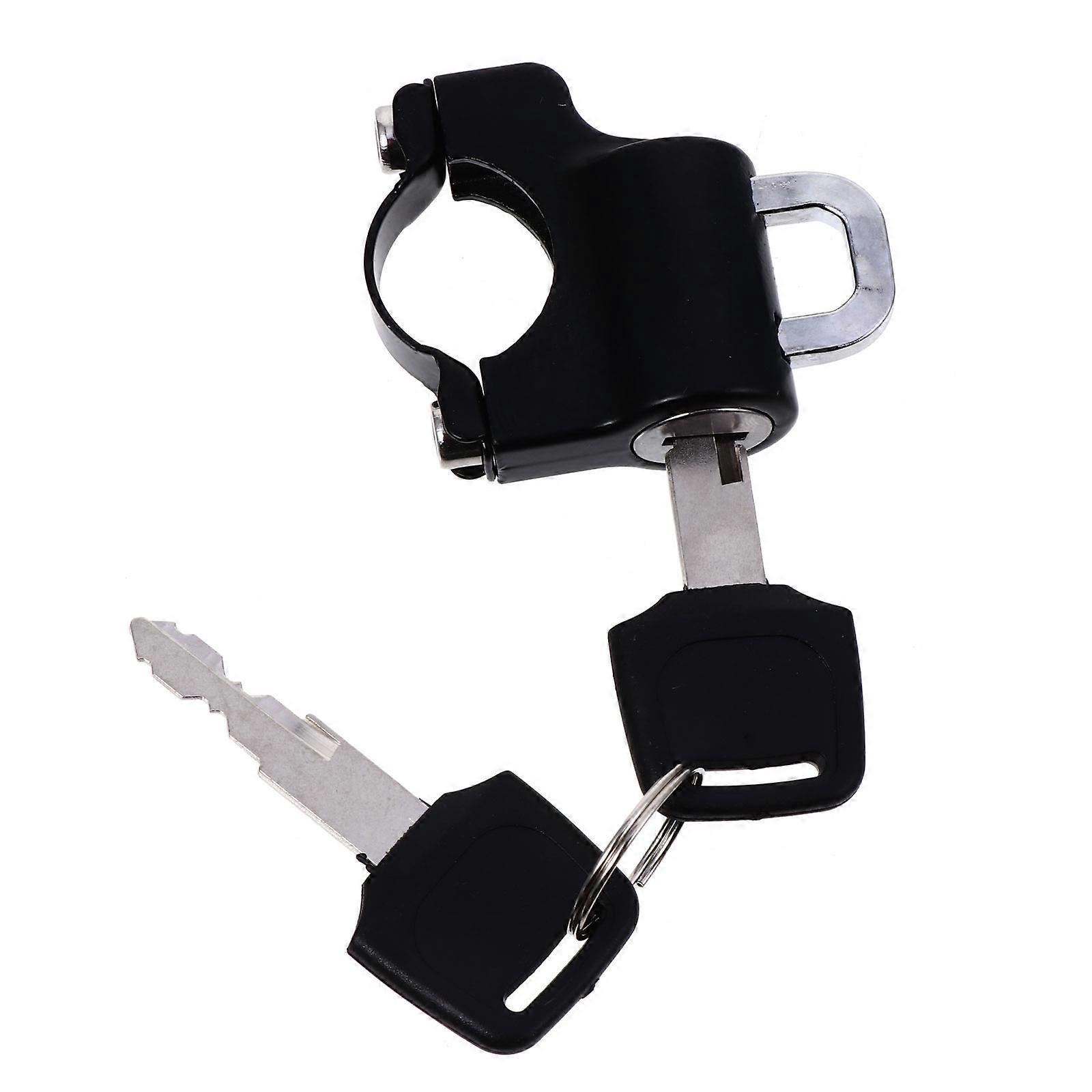 Set Diebstahlsicheres Helmschloss, Fahrradlenkerschloss, Hängehelmschloss-4.5x3.3cm-black