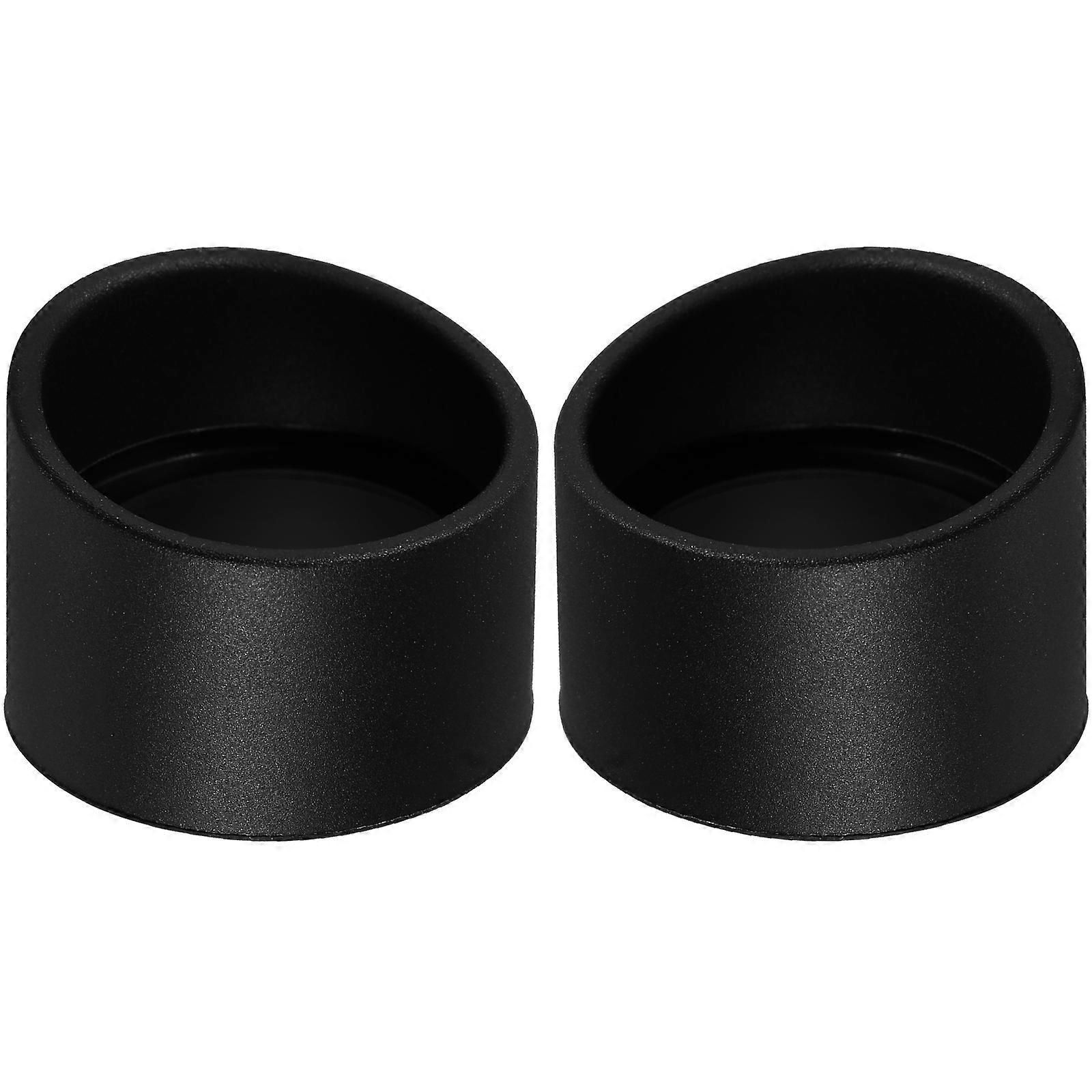 2 Stück Gummi-augenschutz 33 Mm Augenschutzkappen Okularabdeckungen Für Mikroskop-3.9x3.9cm-black
