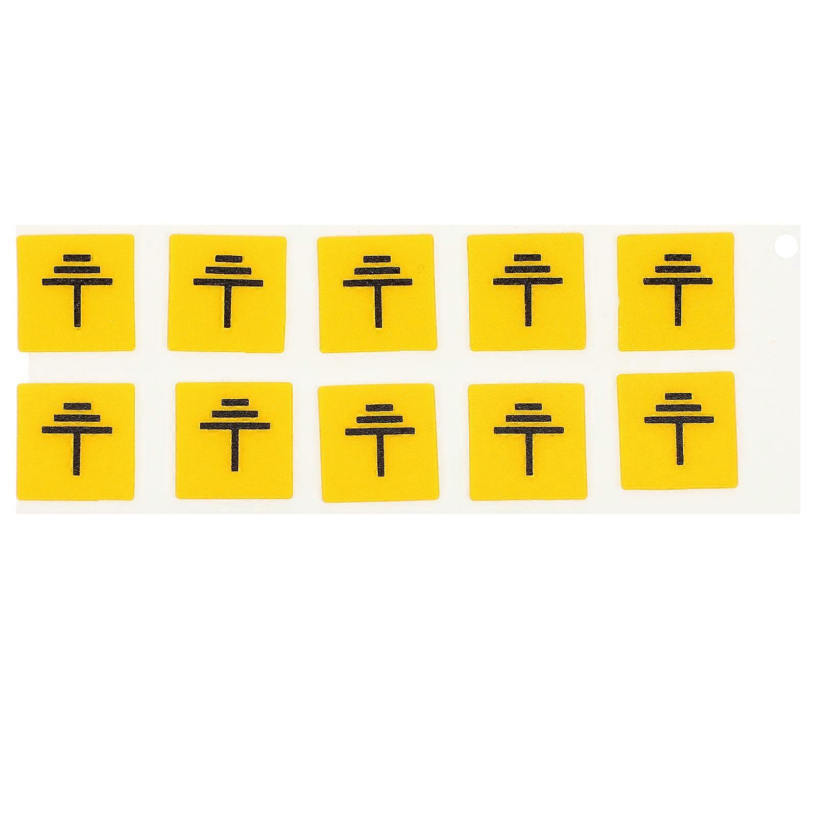 10 Stück Aufkleber Für Elektrische Sicherheit, Warnaufkleber Für Maschinenerdung-1x1x0.1cm-yellow