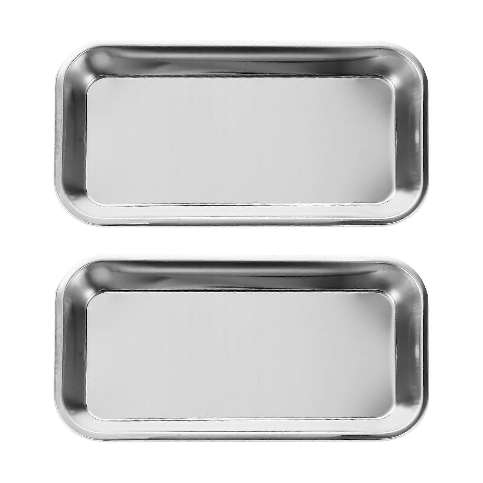 2 Stück Sterilisationsplatten Für Zahnärztliche Instrumente Aus Edelstahl-22.5x12x2.5cm-silver