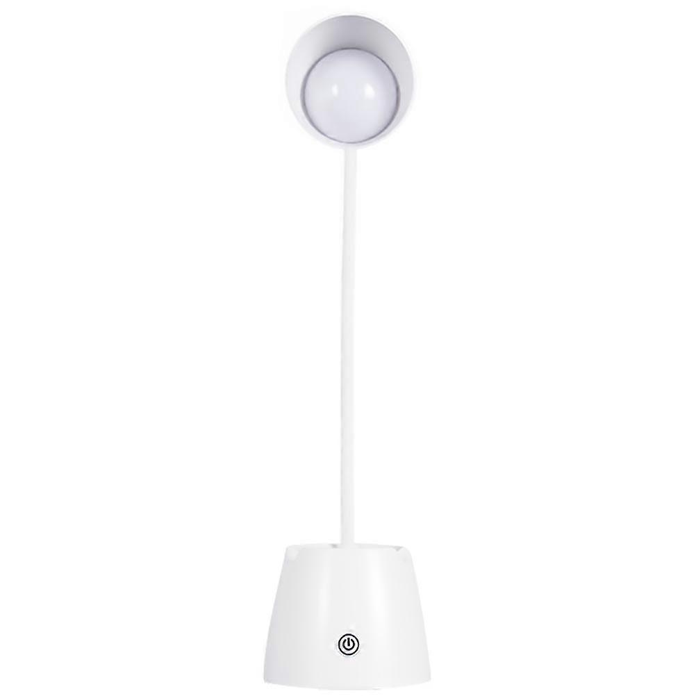 Wiederaufladbare Led-schreibtischlampe, Augenschonende Lampe Für Studenten, Büro Und Studentenwohnheim-51x13cm-white