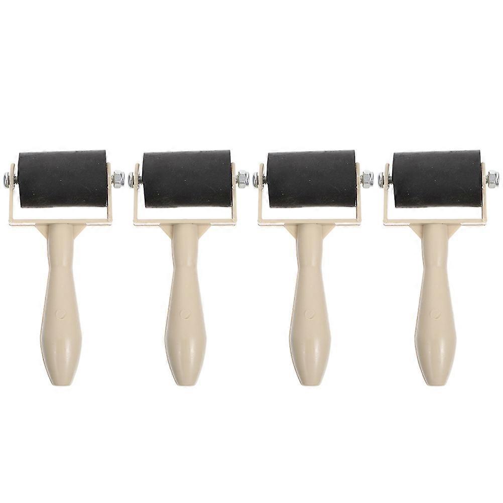 4 Stück Gummiwalzen Für Kinderdruck, Farbwalzen, Handdruckwalzen-9.5x5x2cm