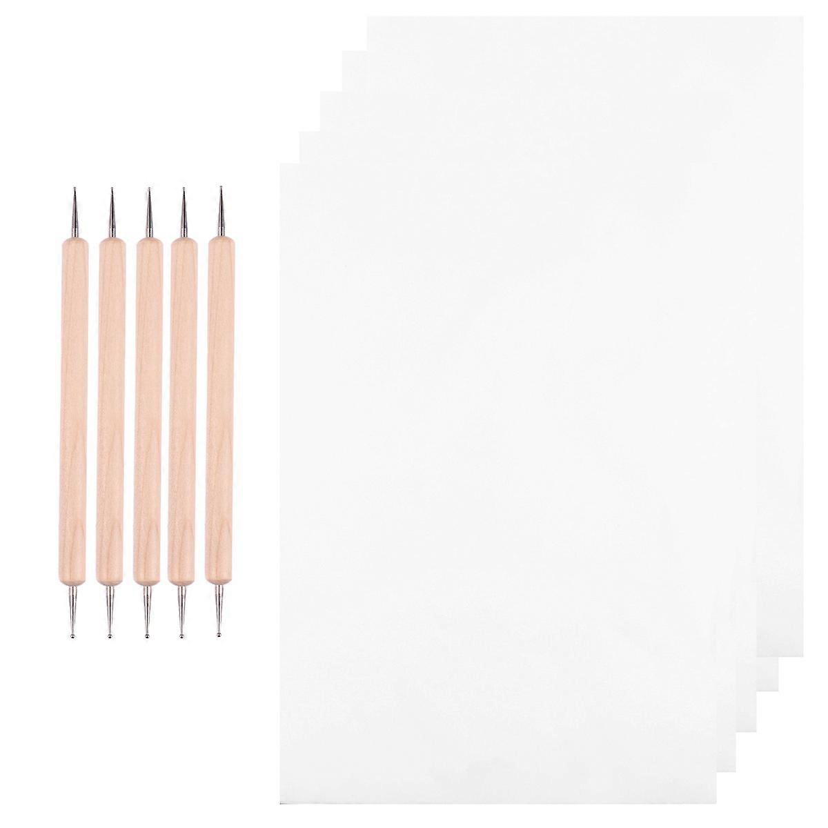 150-teiliges Set Holzschnitzwerkzeuge, Punktierstifte, Holzpapier, Transparentpapier, Punktierstift, Transferkohlepapier-30x21cm