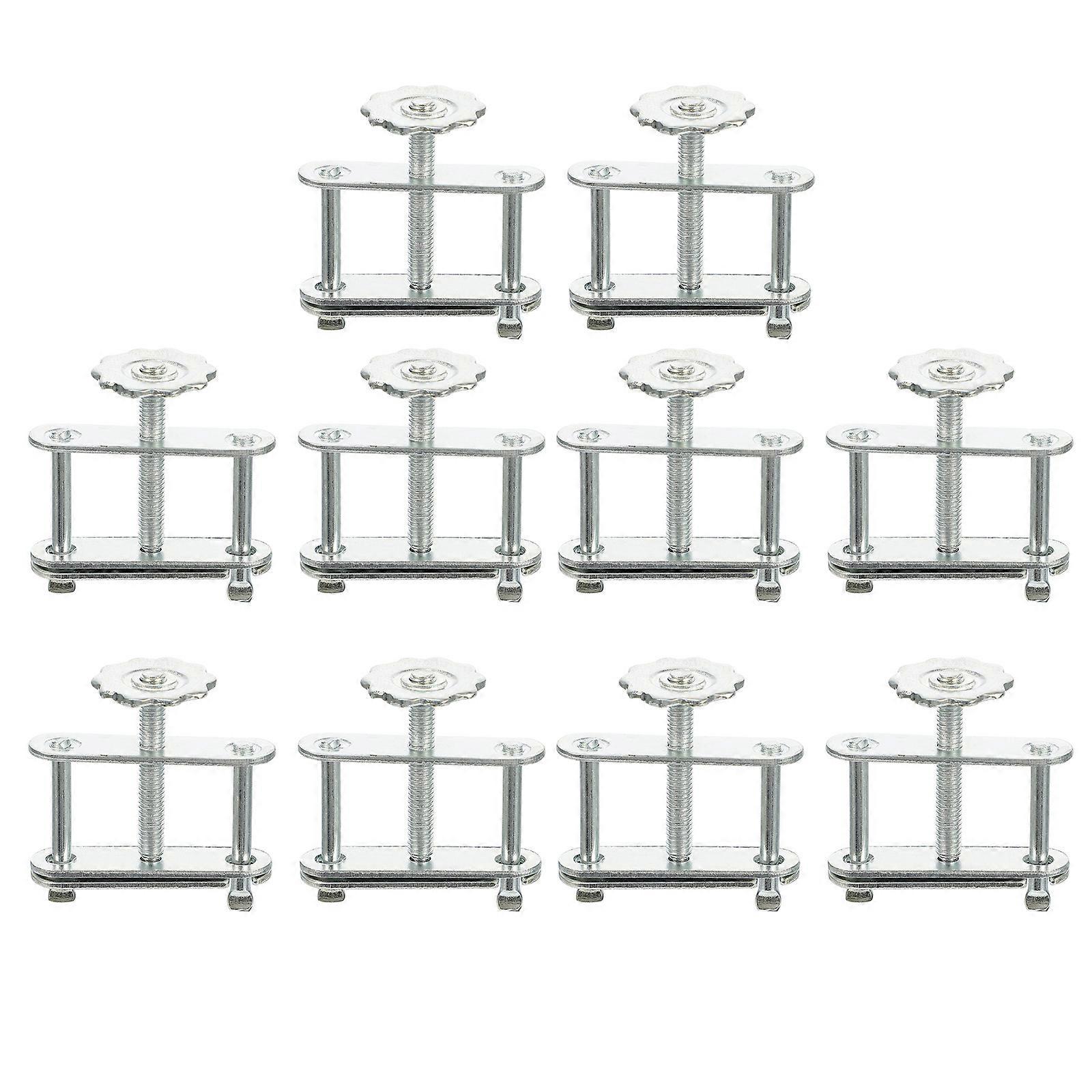 10 Stück Durchflussregulierungs-schlauchschellen, Verstellbare Schwenkschrauben-kompressorschlauchschelle-4x3.5cm-silver