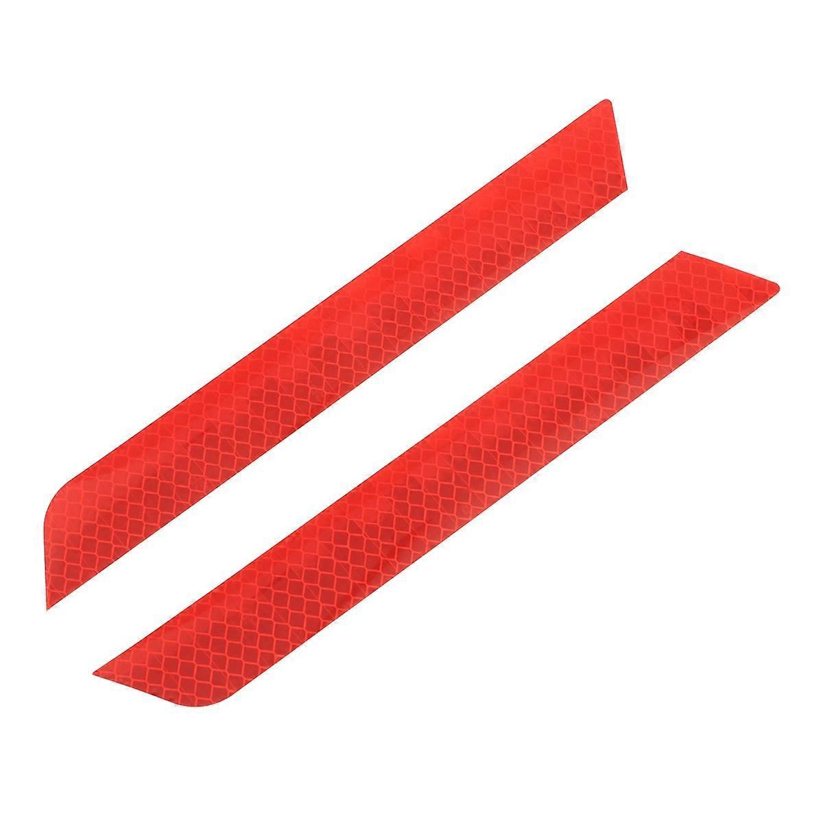 Ein Paar Reflektierende Pvc-aufkleber Für Die Hintere Stoßstange Zur Fahrzeuggestaltung (rot)-red