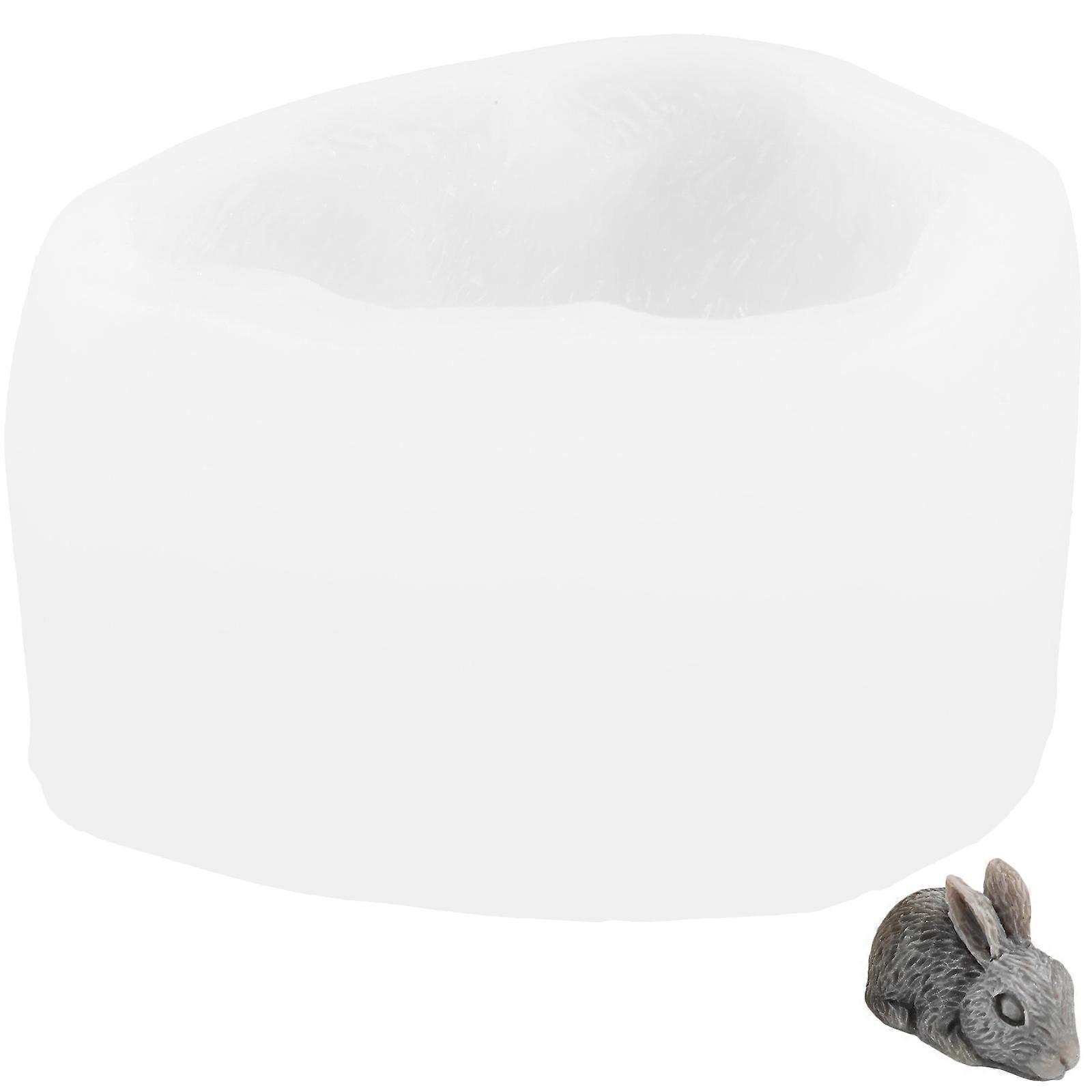 Osterhasenform, Duftkerzenform Mit Hasenduft, Aromatherapie-kerzen-seifenform-7.6x5.1x4.5cm-white