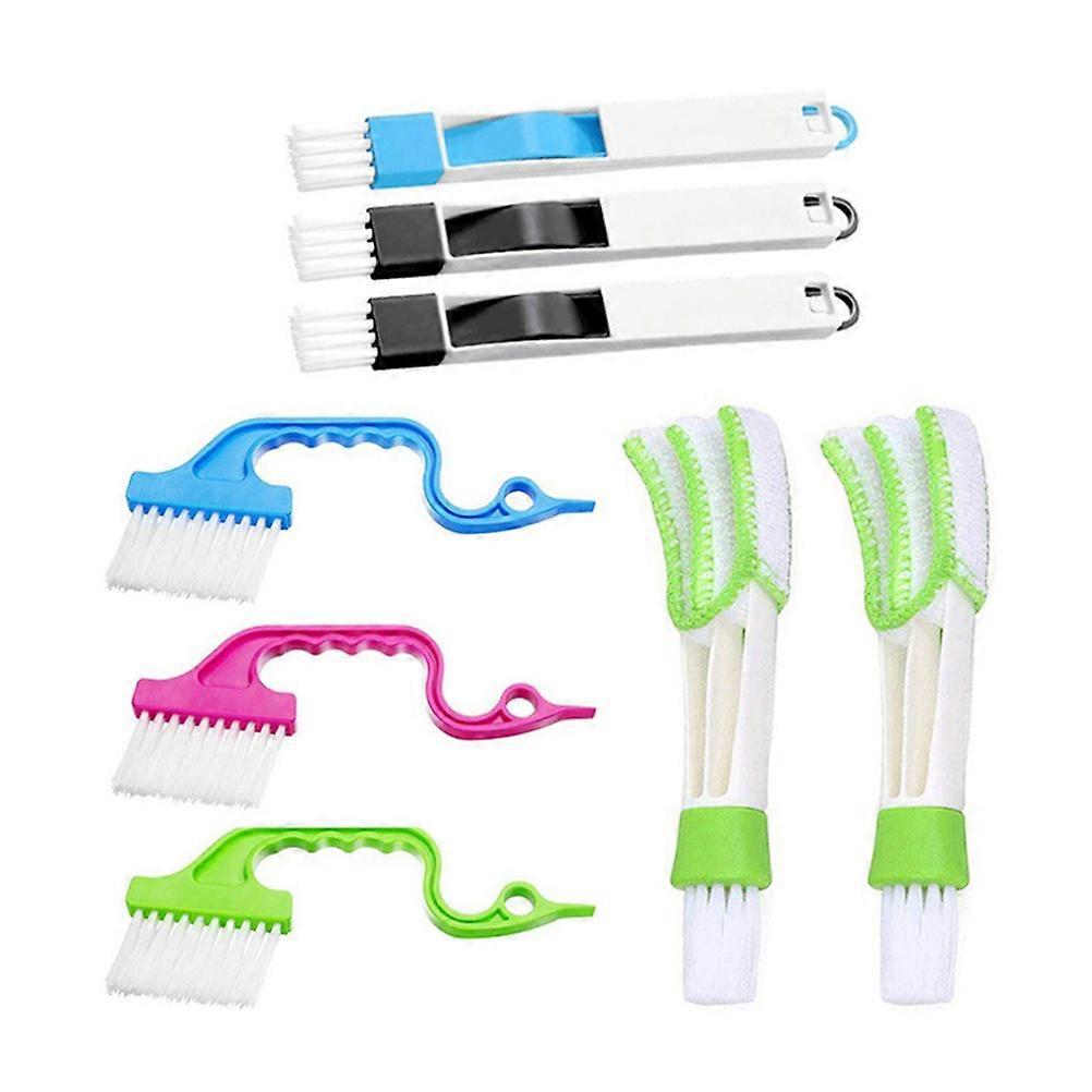 8-teiliges Set Fensterbürsten Für Nass- Und Trockenreinigung, Inklusive Fensterfugenreinigung-18.3x5.5cm