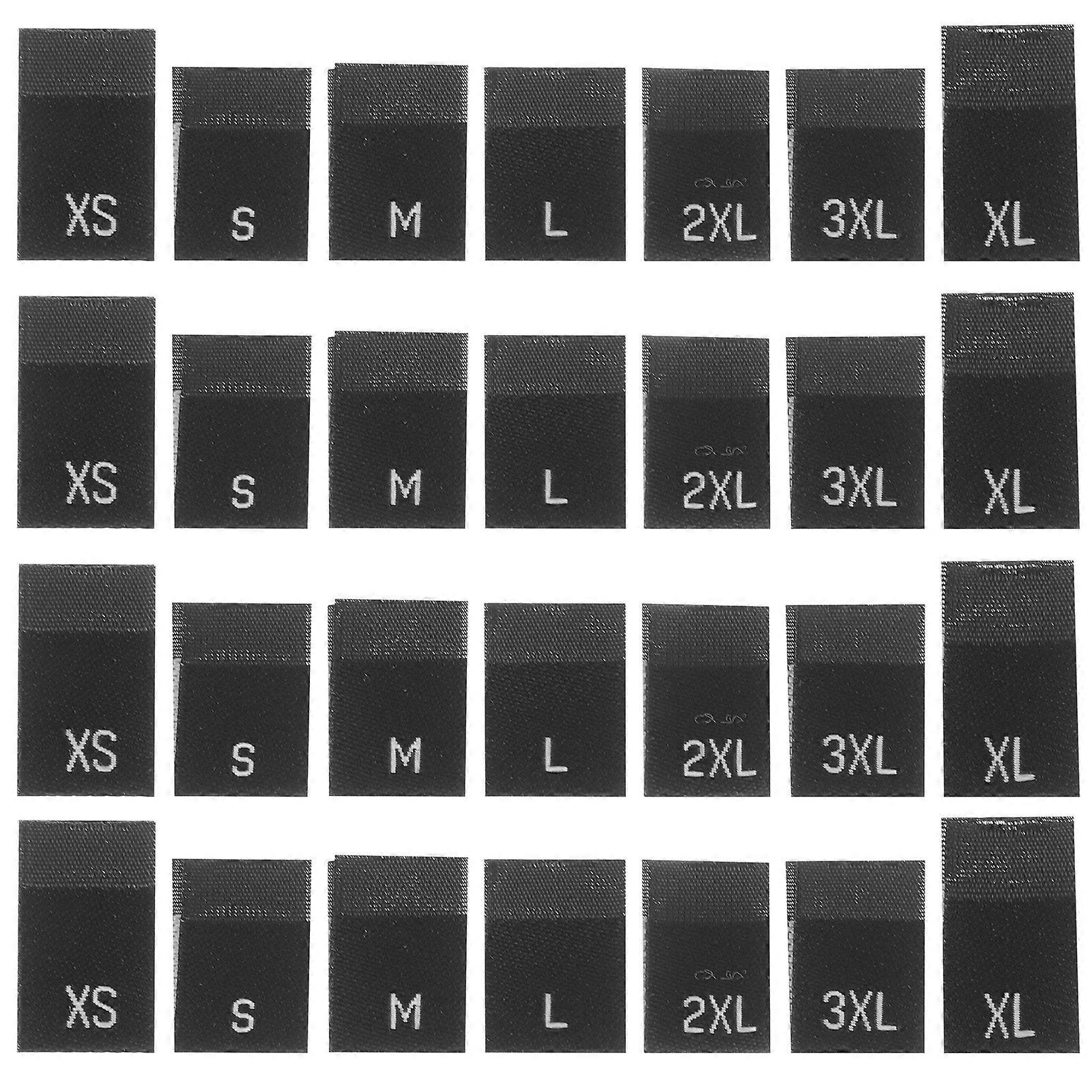 700 Stück Größenetiketten Für Kleidung, Nähgrößenetiketten, Größenetiketten Für Kleidungsstücke Und Stoffe-4x1cm-black