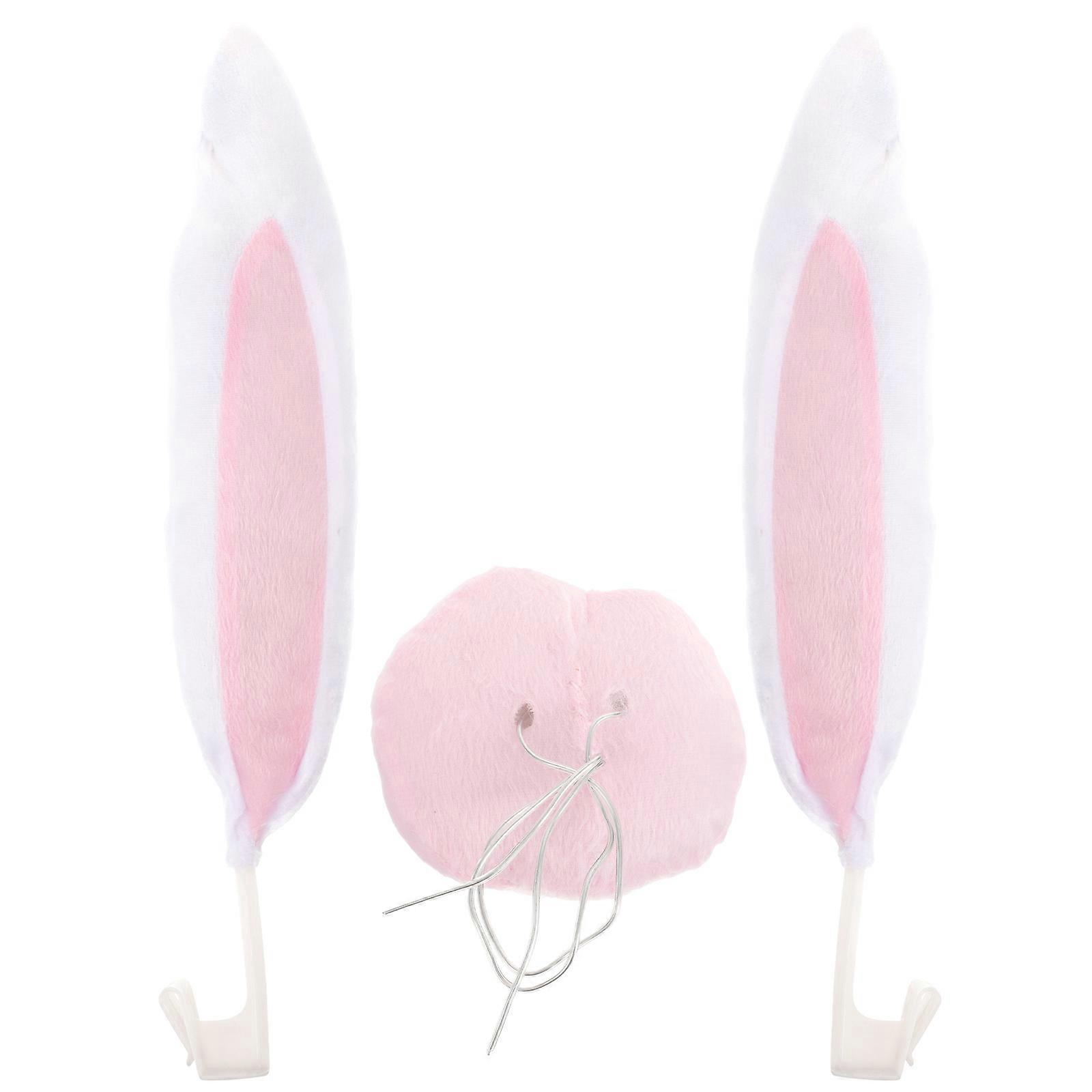 1 Set Auto-hasenohren Lustiges Weihnachtsdekorationsset Für Fahrzeuge (hasenohren)