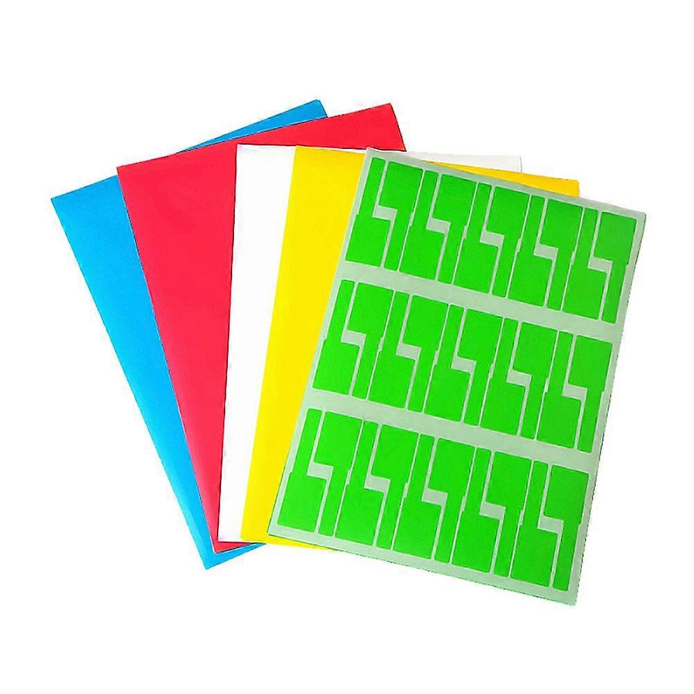10 Stück A4 Netzwerkkabel-etiketten, P-förmig, Mehrfarbig, Blanko-etiketten, Schreibwaren-etiketten, Identifikationsmarkierungen, Anhänger (farbe Zufällig)-25.514cm