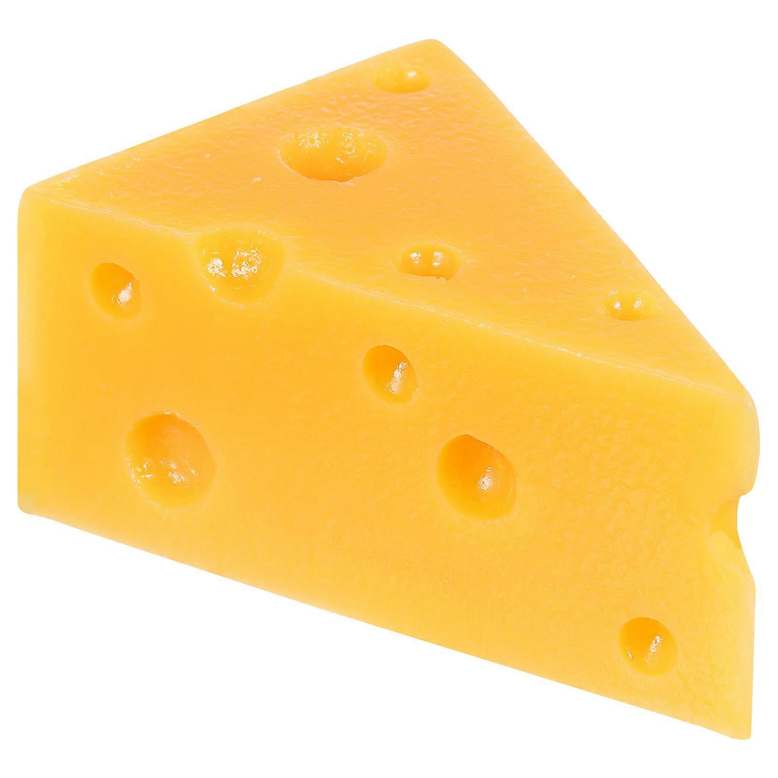 Dreieckige Kuchen-käse-modell-attrappe, Bäckerei-kuchen-ausstellungsmodell, Käse-dekoration-6.5x4.5cm-yellow
