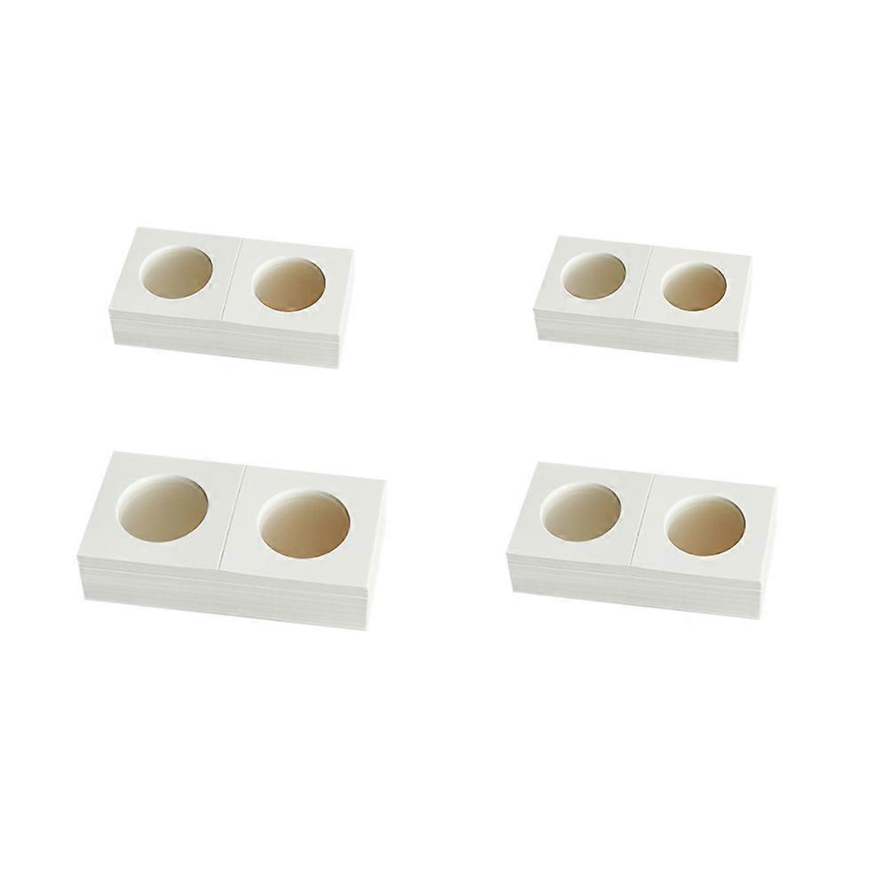 200 Stück Münzhüllen Aus Pappe, Münzschutzhüllen Aus Pappe, Münzbehälter Für Vierteldollarmünzen-3.5x3.5cm-white