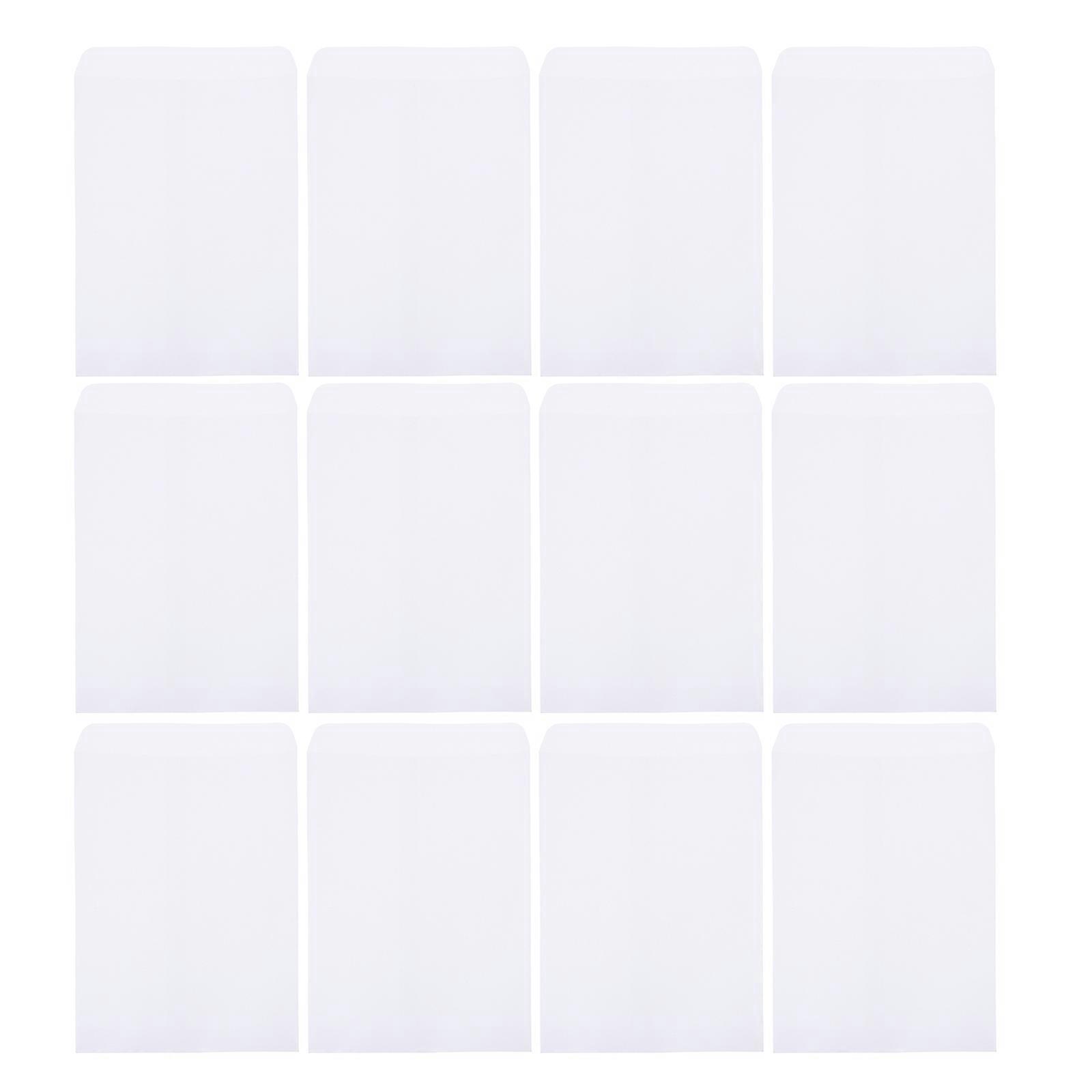 100 Stück Briefumschläge, Blanko-papierumschläge, Rechnungsumschläge, Quittungsumschläge, Geldscheinumschläge-17.5x12.5cm-white