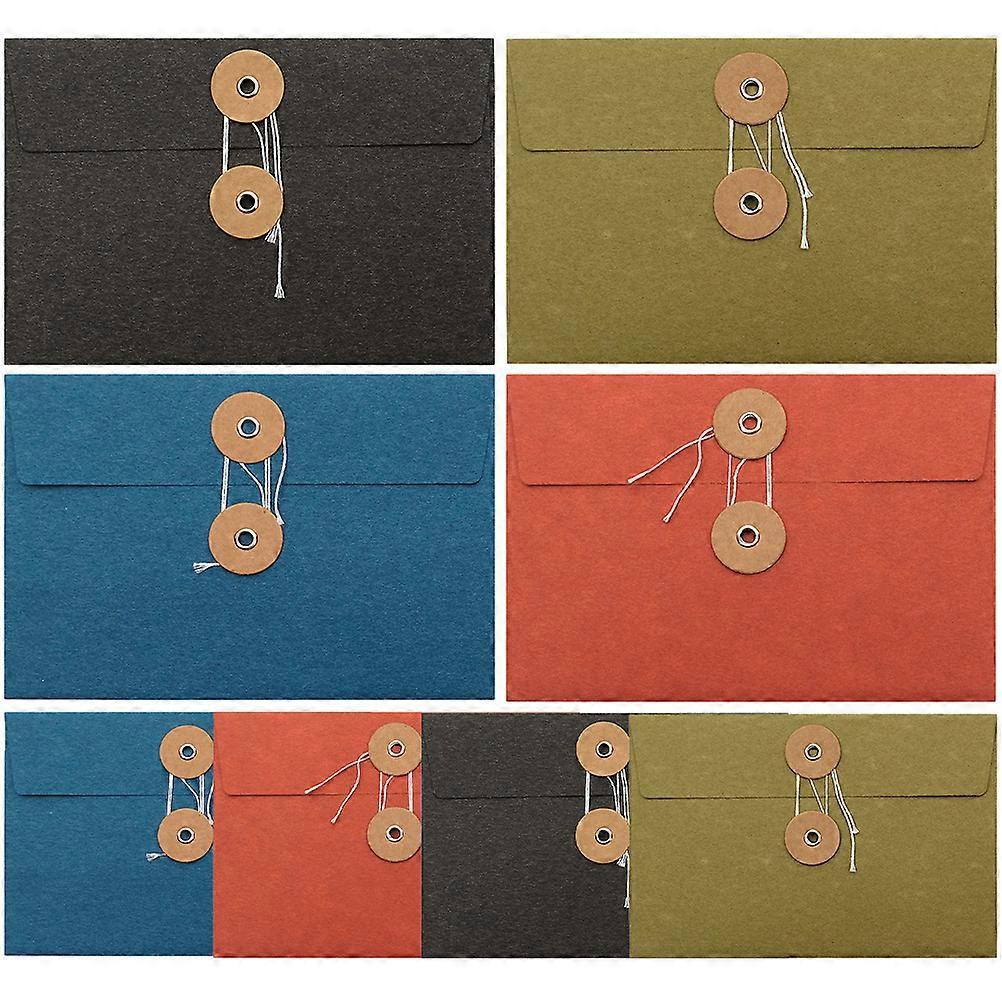 8 Stück Vintage-papiertaschen, Praktische Ablagetaschen, Kreative Briefumschläge, Postkartenaufbewahrungstaschen-17x11.5cm