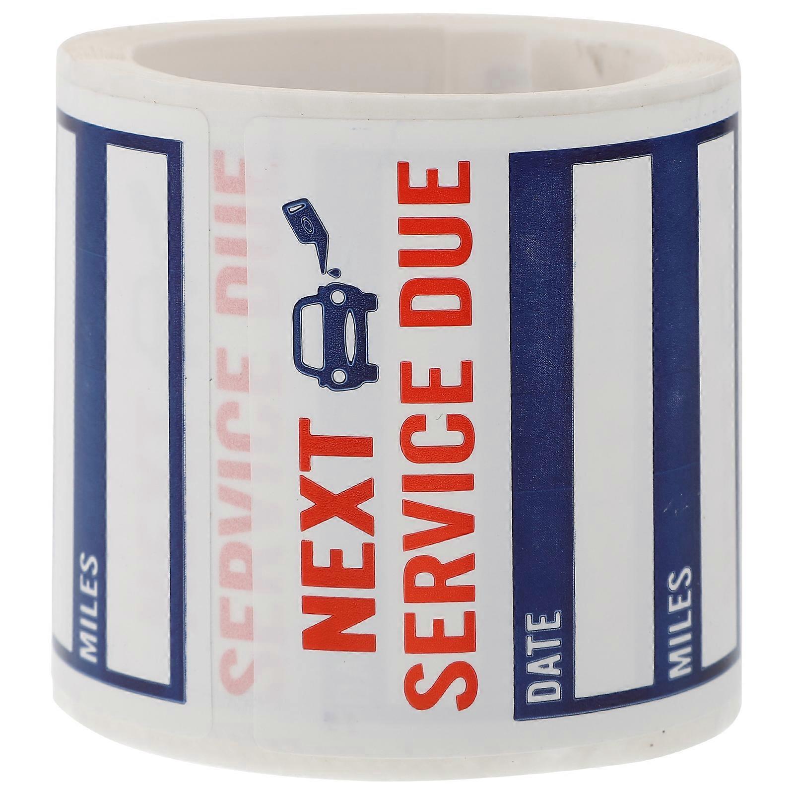 Rolle Mit 150 Service-due-aufklebern, Einfache Autoaufkleber Für Die Fensterscheibe-5x5x0.1cm-blue