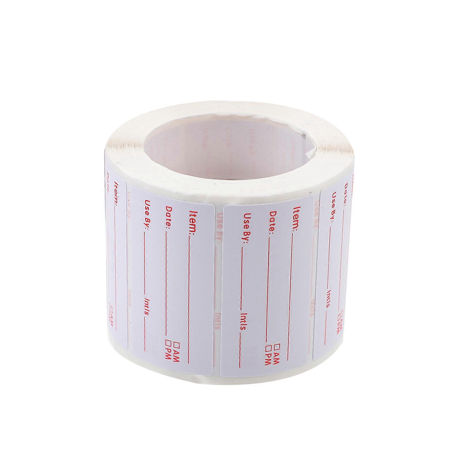 1 Rolle Beschreibbare, Drehbare Etiketten, Permanent Selbstklebende Etiketten Für Lebensmittel-5x2.5x0.1cm-red
