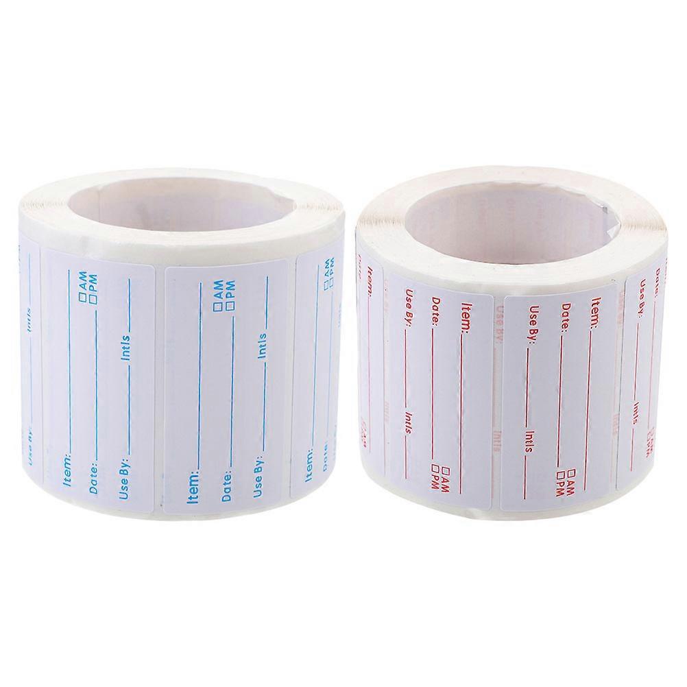 Rollen Beschreibbare, Drehbare Etiketten, Permanent Selbstklebende Etikettenaufkleber Für Lebensmittel (verschiedene Farben)-5x2.5x.1cm