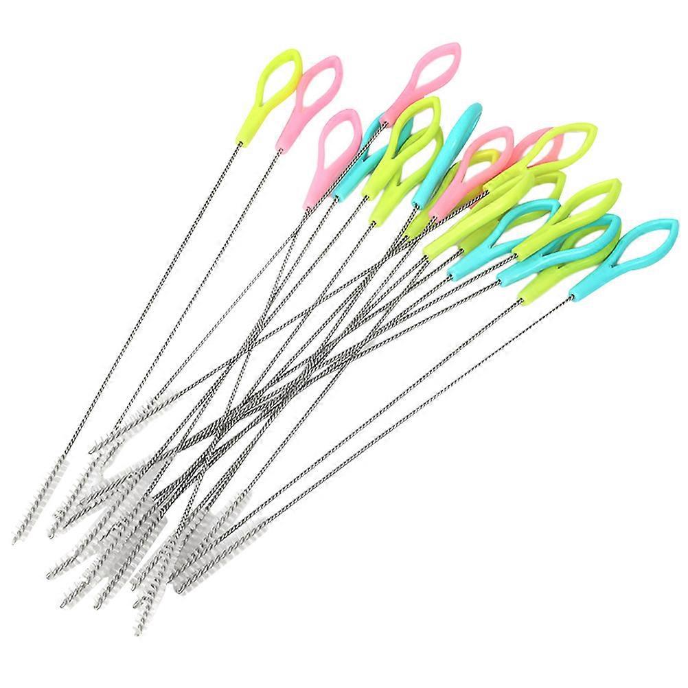 50 Stück Edelstahl-strohhalmbürste, Flaschenstrohhalmbürste, Nylonbürste, Nylon-rohrreiniger (farbe Zufällig)-19.5x0.5cm