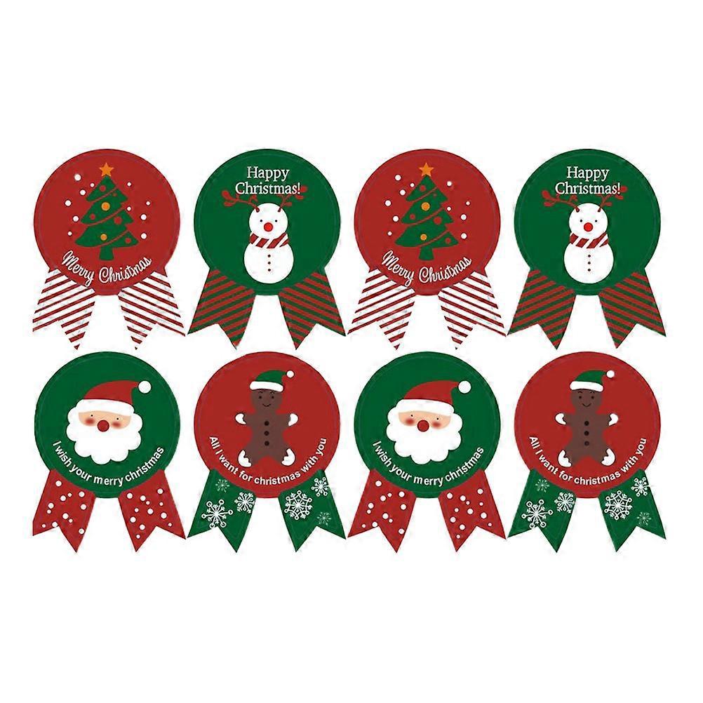 50 Stück Lustige Weihnachtsmann-cartoon-aufkleber, Geschenkaufkleber Für Feste, Partys Und Weihnachten (bunt)-5x3.5cm
