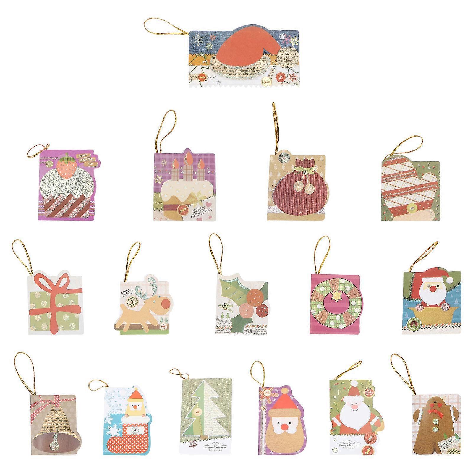 128-teiliges Set Grußkarten Aus Papier, Weihnachtssegenkarten, Bezaubernde Segenskarten-6.2x5.2cm-colorful