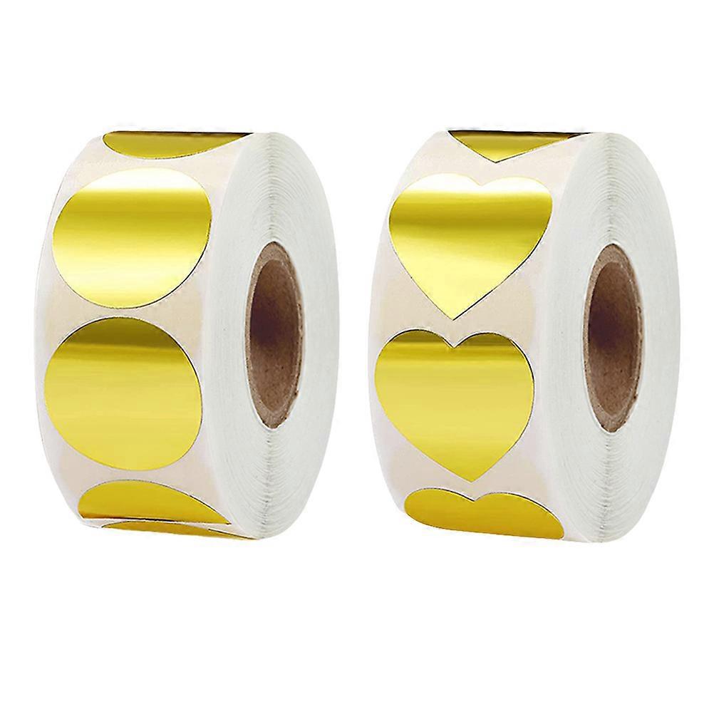 2 Rollen Siegelaufkleber, Verpackungsaufkleber, Paketaufkleber, Dankesaufkleber Für Hochzeiten, Belohnungsaufkleber-2.5x2.5x0.1cm-golden