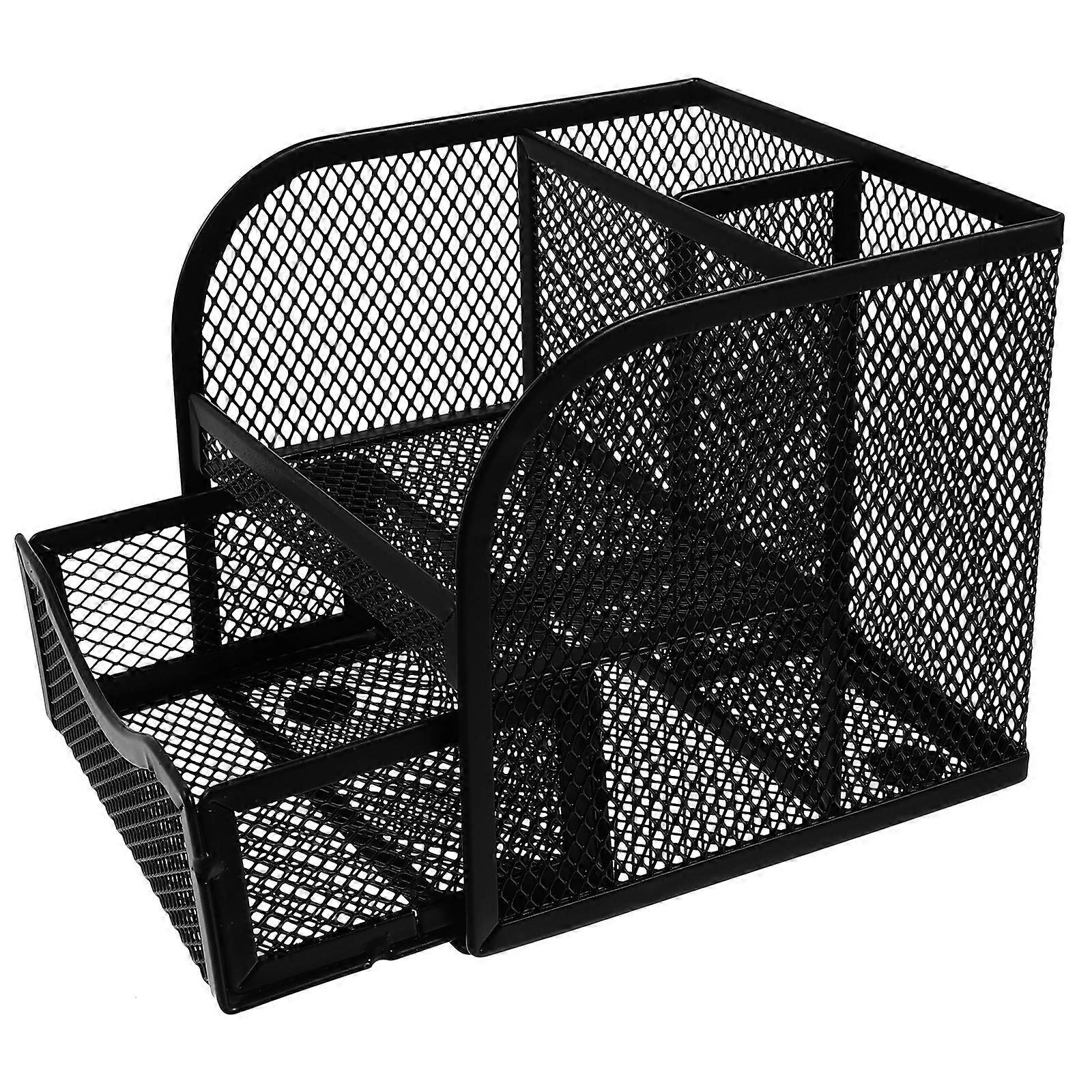 Schubladen-schreibwarenhalter, Fachaufbewahrungsbox, Schreibtisch-organizer-13x12.7x12.5cm-black