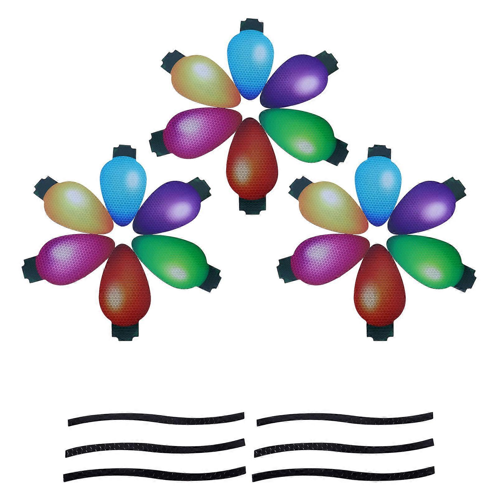 3er-pack Glühbirnen-magnetaufkleber, Kühlschrankmagnet, Automagnet, Weihnachtsautodekoration-6.9x3.6cm