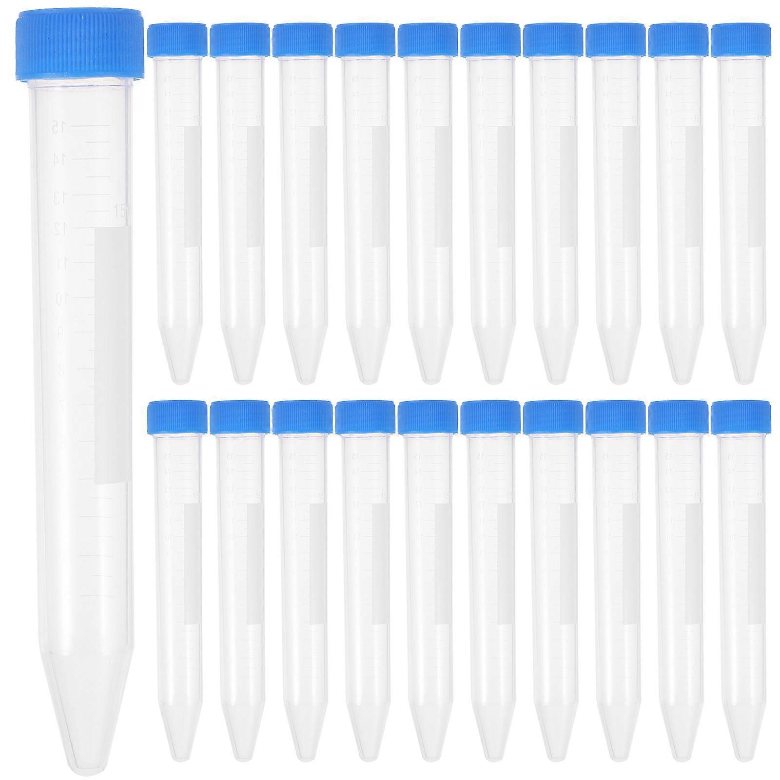 50 Stück 15 Ml Zentrifugenröhrchen Mit Schraubverschluss Für Wissenschaftliche Experimente-12x2.1cm-blue