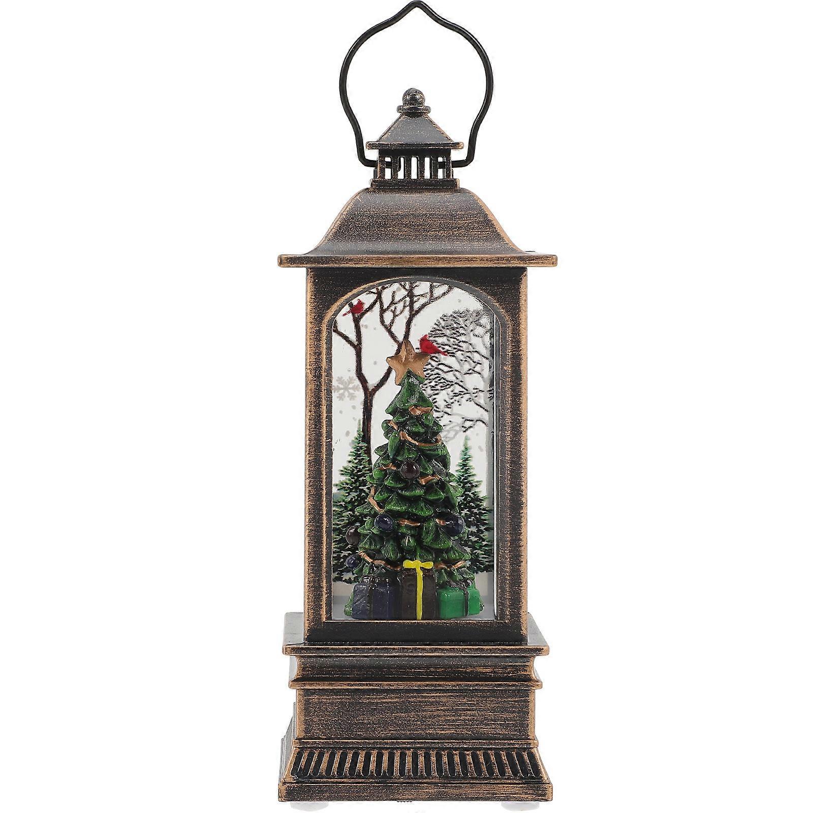 Weihnachtslaterne, Beleuchtete Dekoration, Dekorative Weihnachtslampe, Hängelaterne-13x5cm-dark Brown
