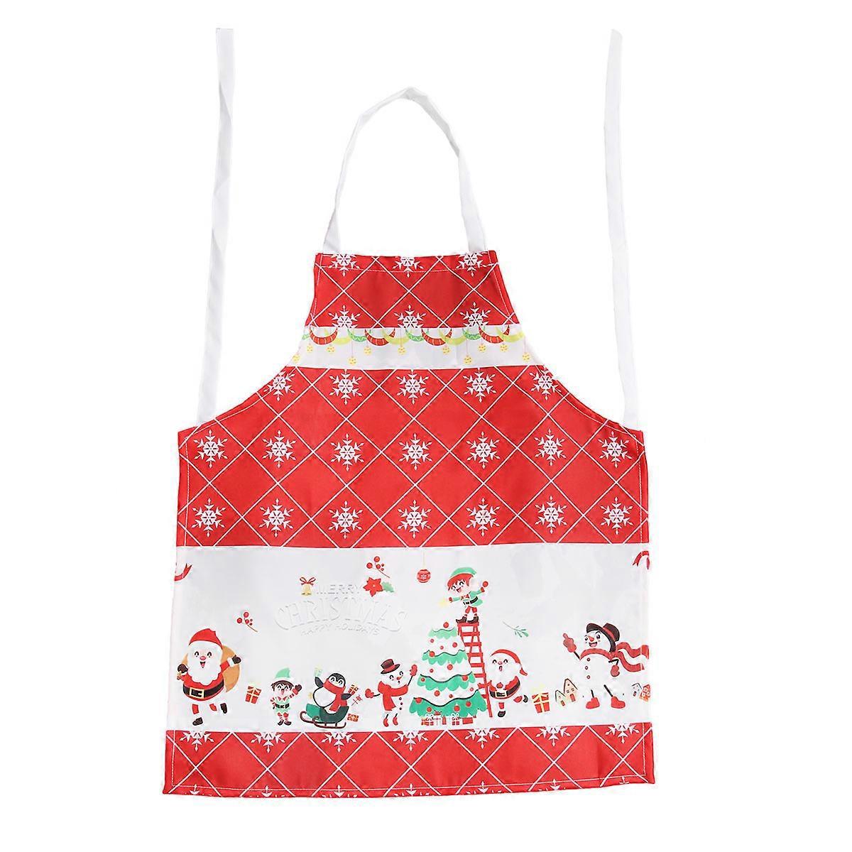 Weihnachtsschürze Aus Polyester, Weihnachtsmotiv, Unisex-kochschürze-6070cm-red
