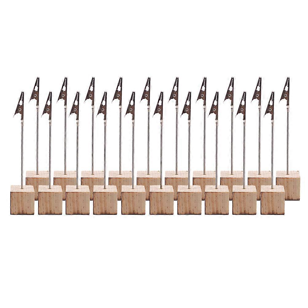 20 Stück Bilderständer, Tischkartenhalter Aus Holz, Tischnummernständer, Notizzettelhalter, Fotoständer-13-khaki