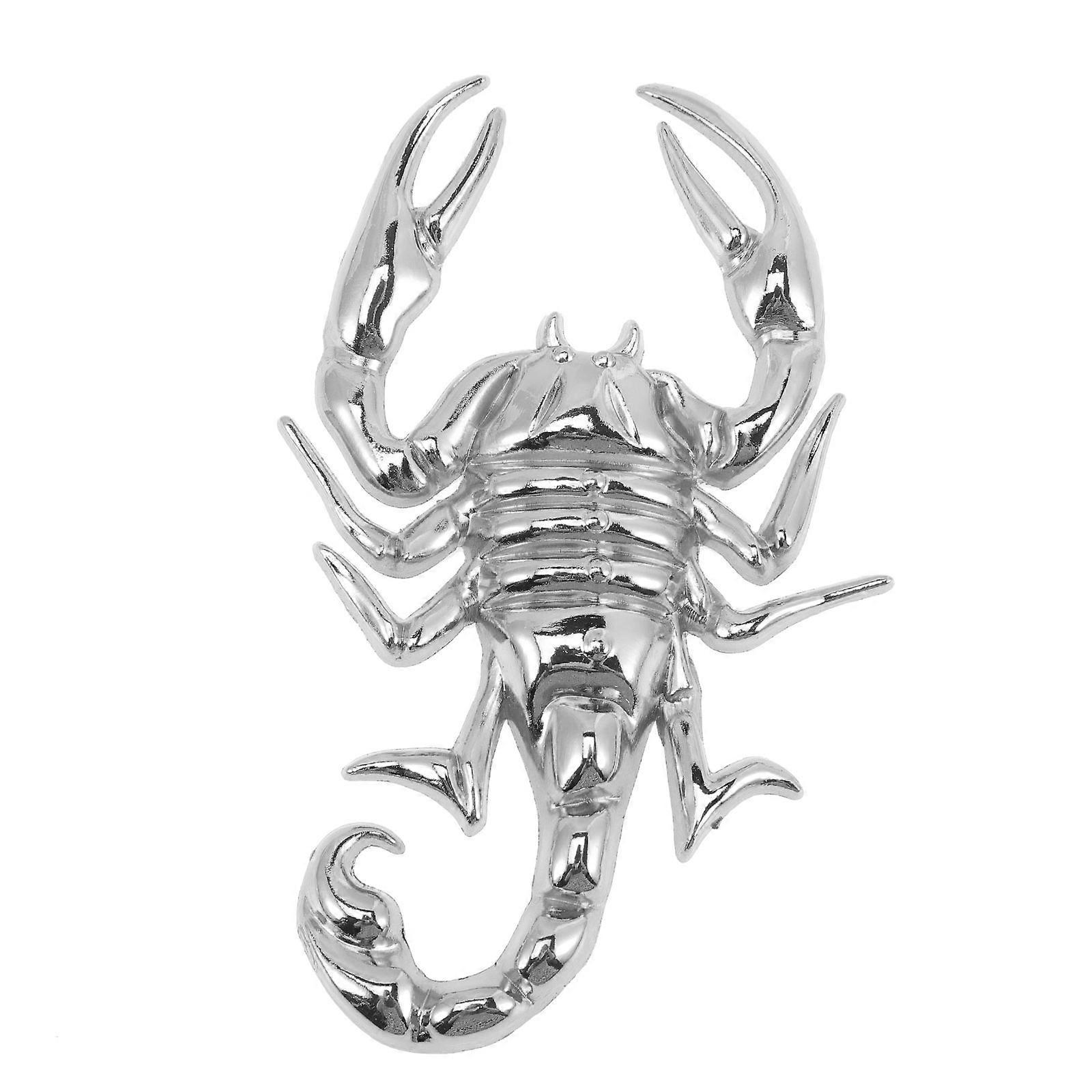 Stück Lkw-anhänger, Autoaufkleber, Skorpion-autoaufkleber, Autofensteraufkleber, Metall-skorpion-aufkleber-7.8x5cm-silver
