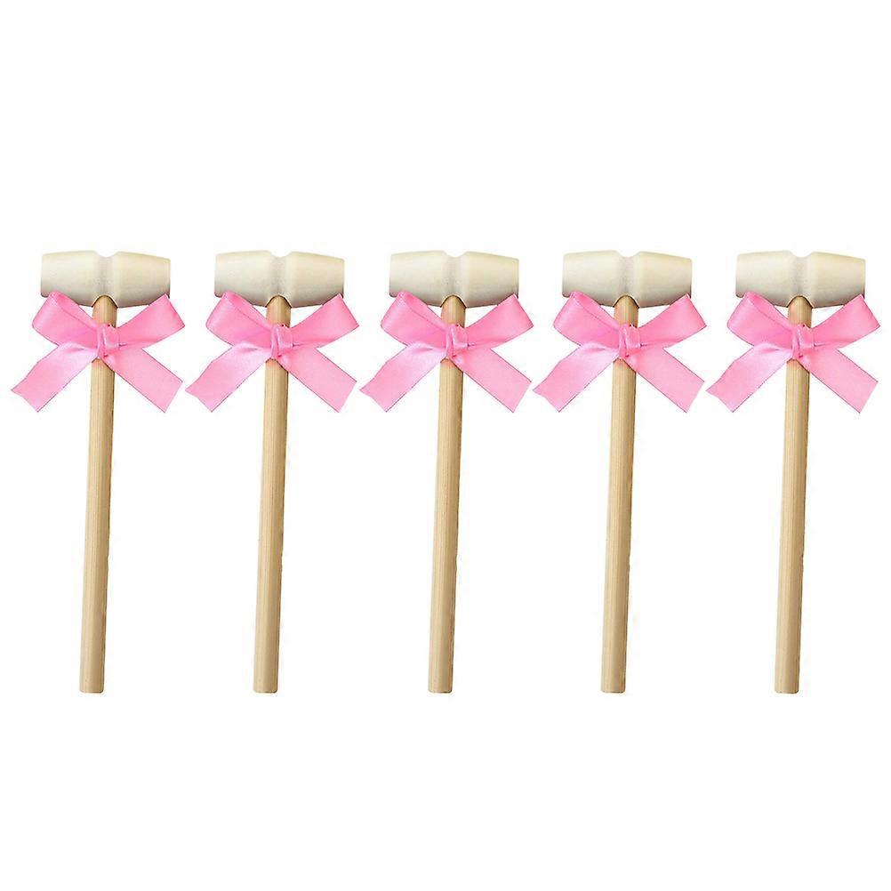 5-teiliges Set Krabbenhämmer Aus Holz, Hummerhämmer, Meeresfrüchtehämmer-14.8x4.3cm-pink