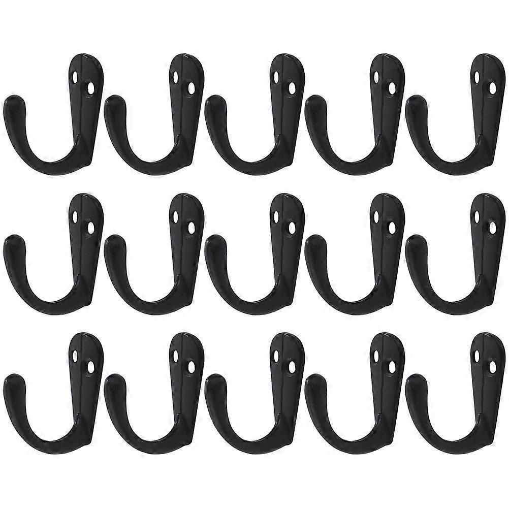 15 Stück Kleiderhaken, Wandhaken Aus Zinklegierung, Ersatz-badezimmerhaken-3.7x3.6cm-black
